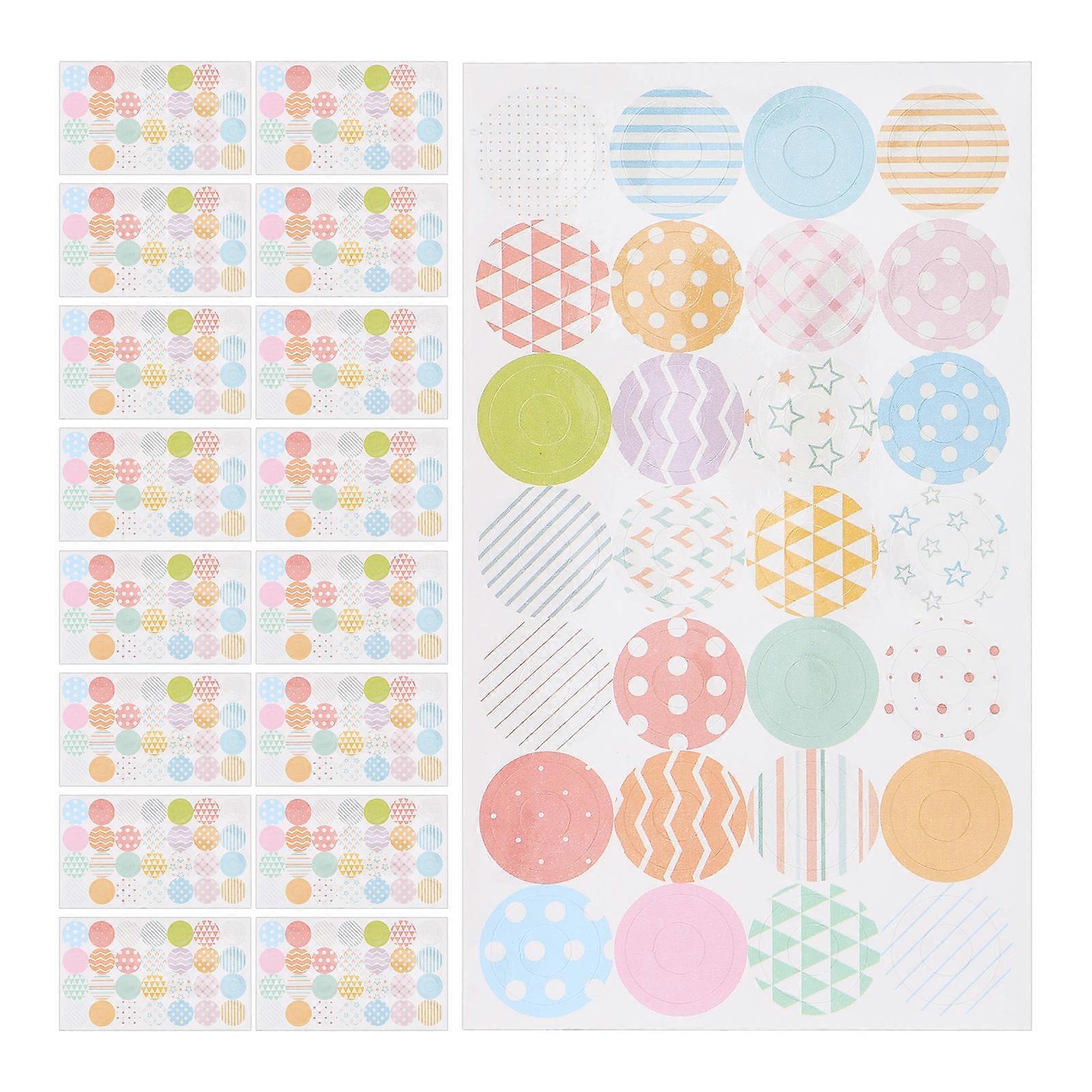 Binder Reinforcement Hole Punch Stickers for Loose-Leaf Paper Office Use Multi-Colored 1.30X1.30X0.01CM Strengthen Holes 100Pcs