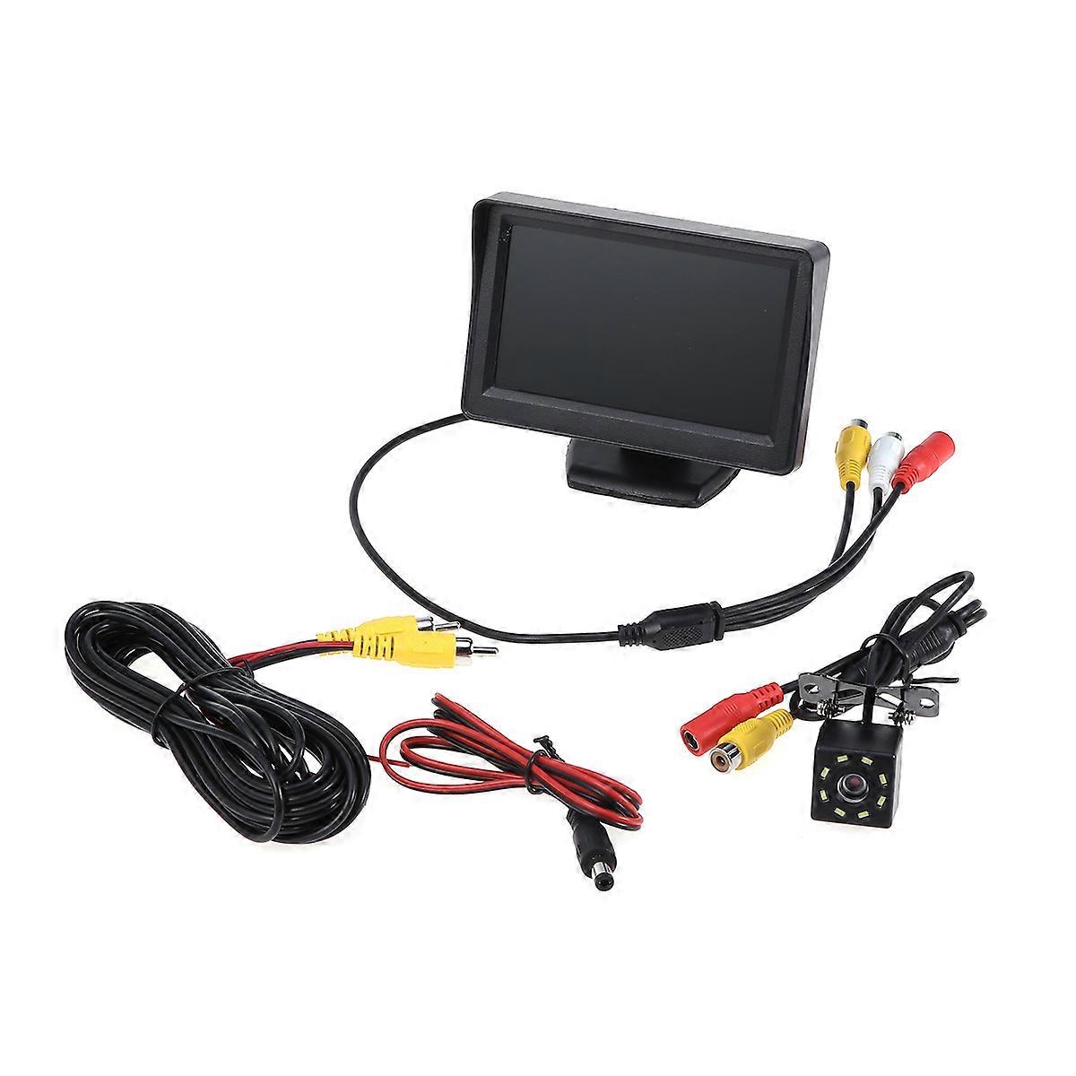 Car Monitor Backup Camera Kit with Night Vision for Safe Reversing, Compatible with PAL/NTSC Display Systems