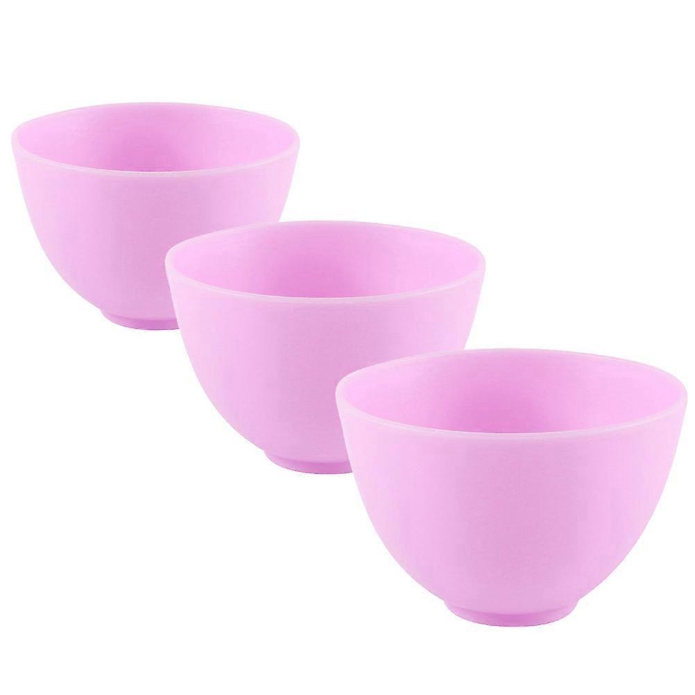 Durable Silicone Facial Mask Bowl for Storage Purple Soft and Comfortable 3Pcs