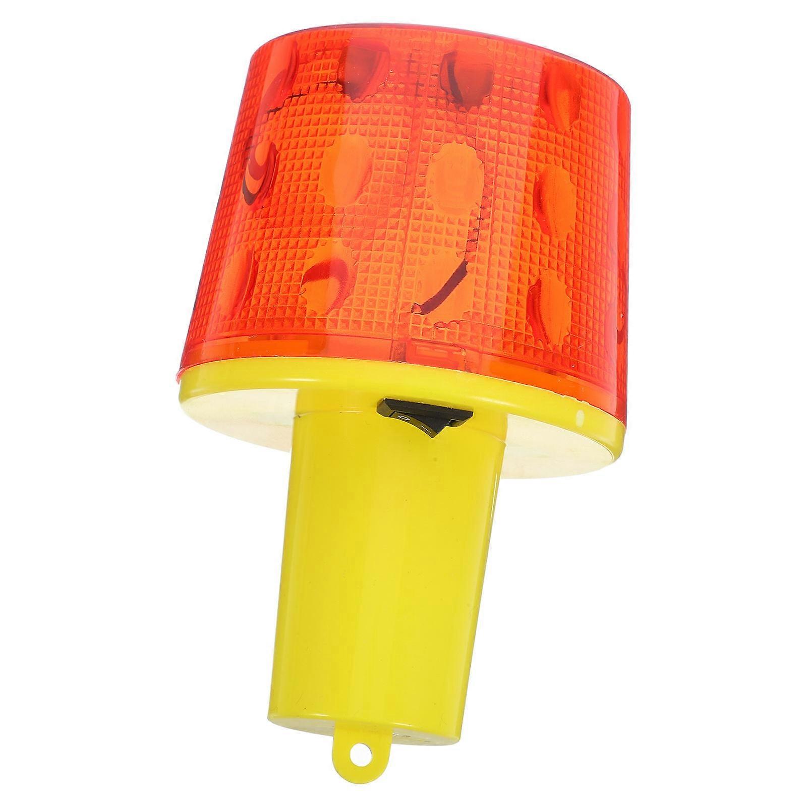 Strobe Emergency Light Solar Strobe Light Road Lamp Outdoor Nighttime Red 1Set