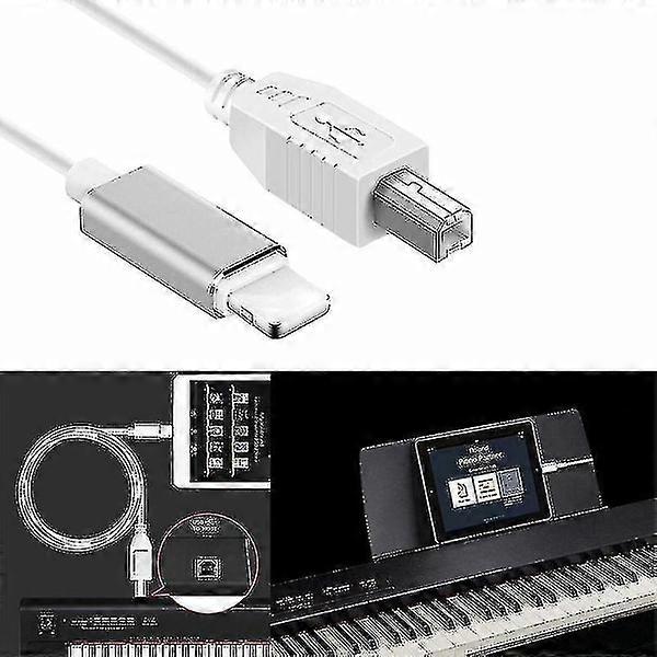 Lightning σε Type-b Midi πληκτρολόγιο Converter USB 2.0 καλώδιο για το iPhone 7 8 X iPad