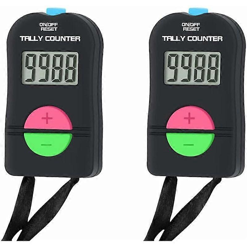2 pcs Small Digital Counters, Electronic Manual Add/Subtract Clicker, Manual Counter Golf Score Counter