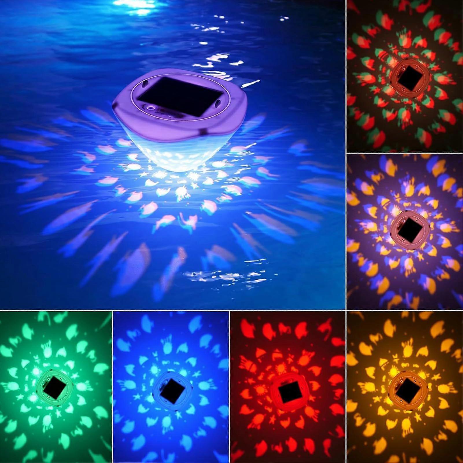 Solar Pool Lighting Floating LED RGB Pool Light Underwater Fish Pattern Outdoor Garden Decor (Pack of 1)