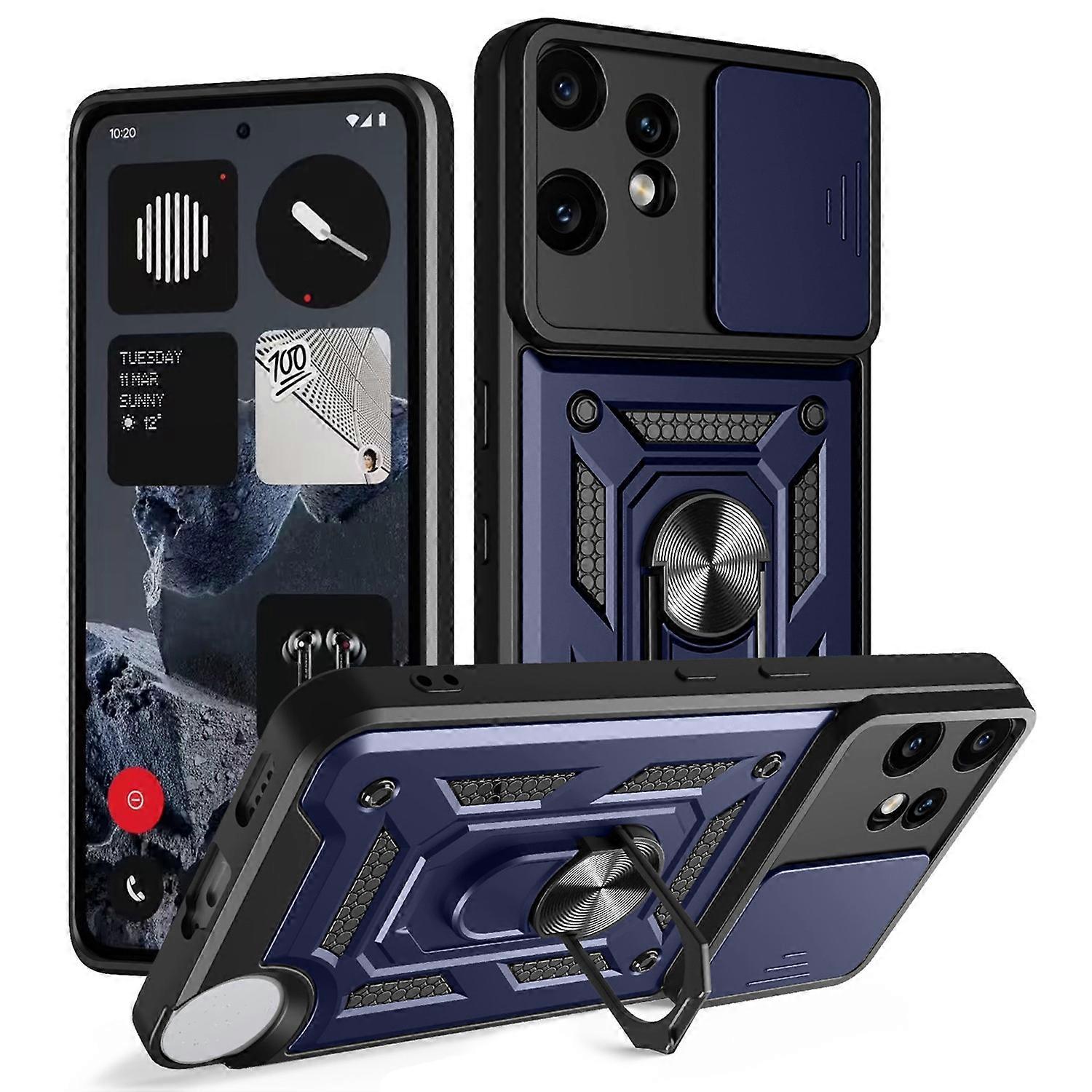 For Nothing CMF Phone 2 Pro Case with Slide Camera Lid PC TPU Kickstand Phone Cover