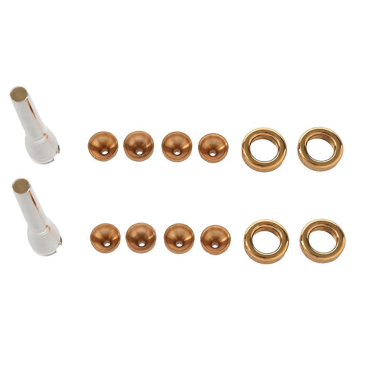 1 Set 2C 3C 2B 3B Mouthpiece for Trumpet Brass Gold Plated Adapter