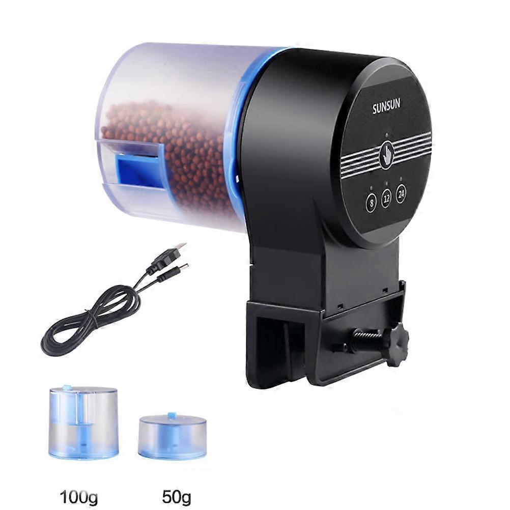 Fischfutterautomat Auto AK-02 Aquarium Verstellbarer Futterauslass 1Set