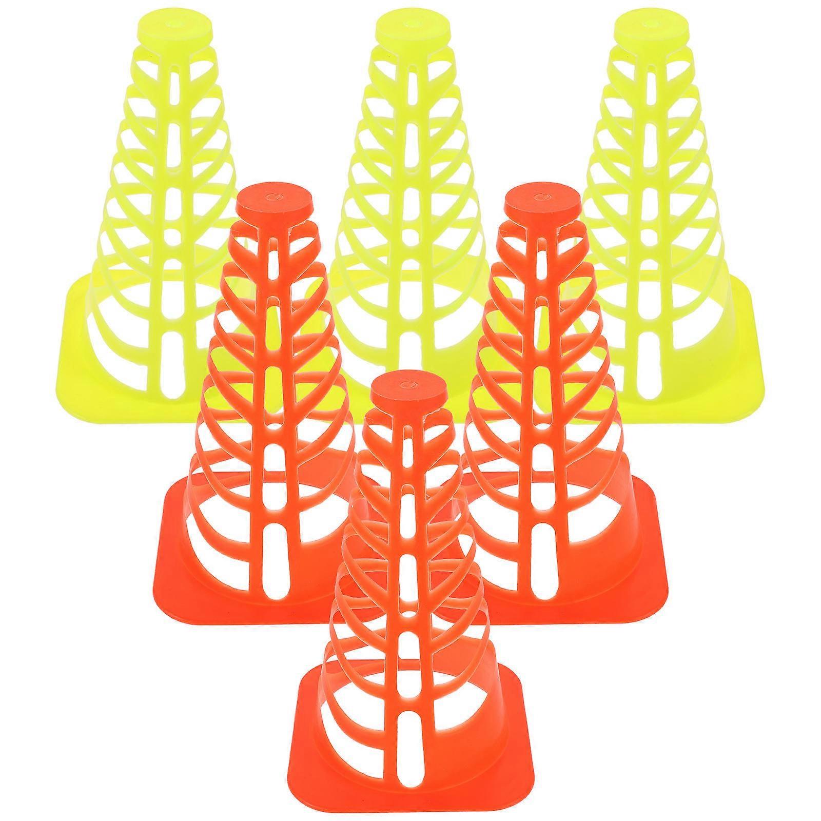 Practice Cones Sports Soccer Training Obstacle Colored Marker Cones 6Pcs For Agility Improvement