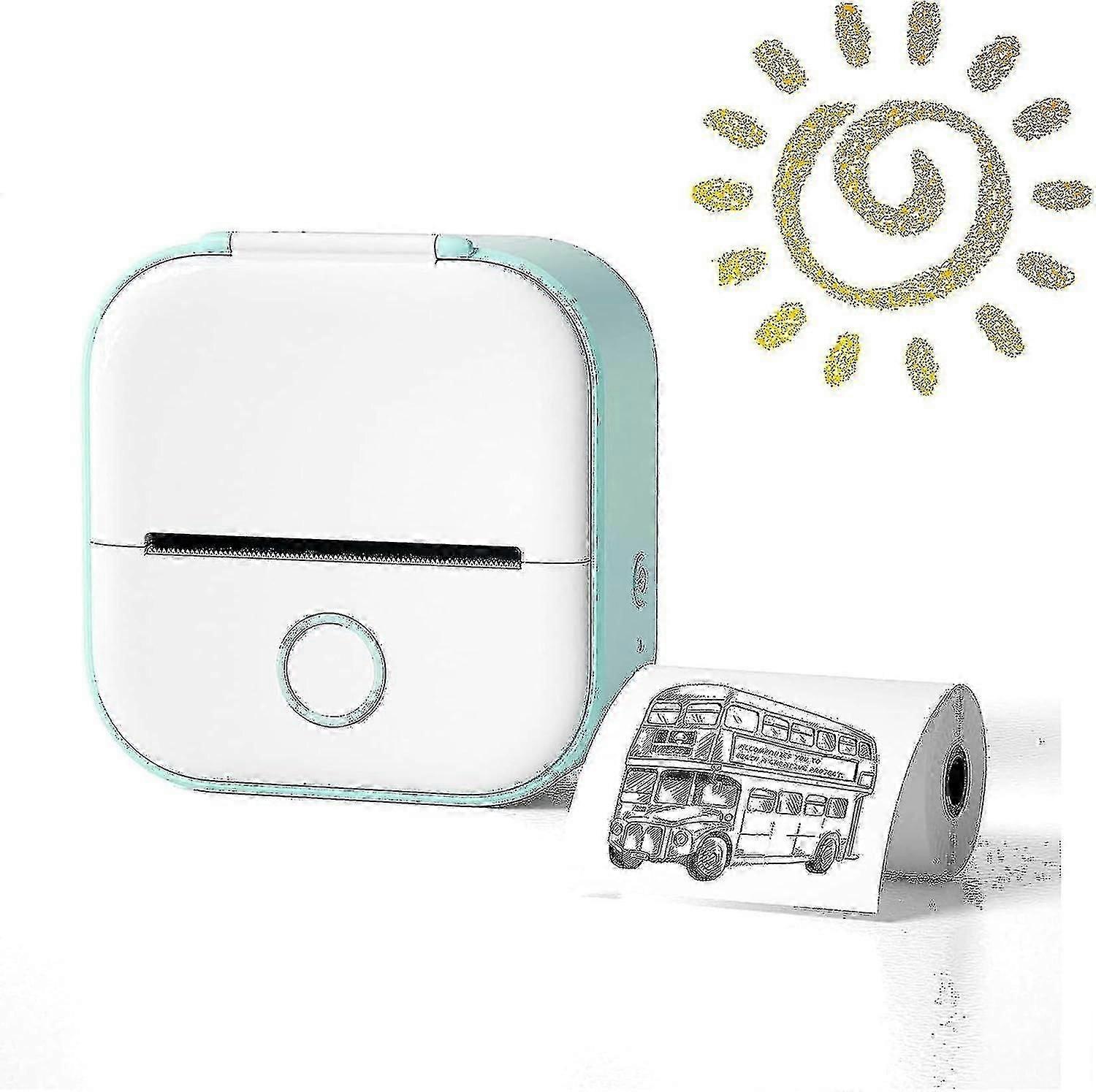 Note Buddy Printer, 2023 Noua imprimantă portabilă Notebuddy Mini, Doodle Dash Pocket Printer (verde)