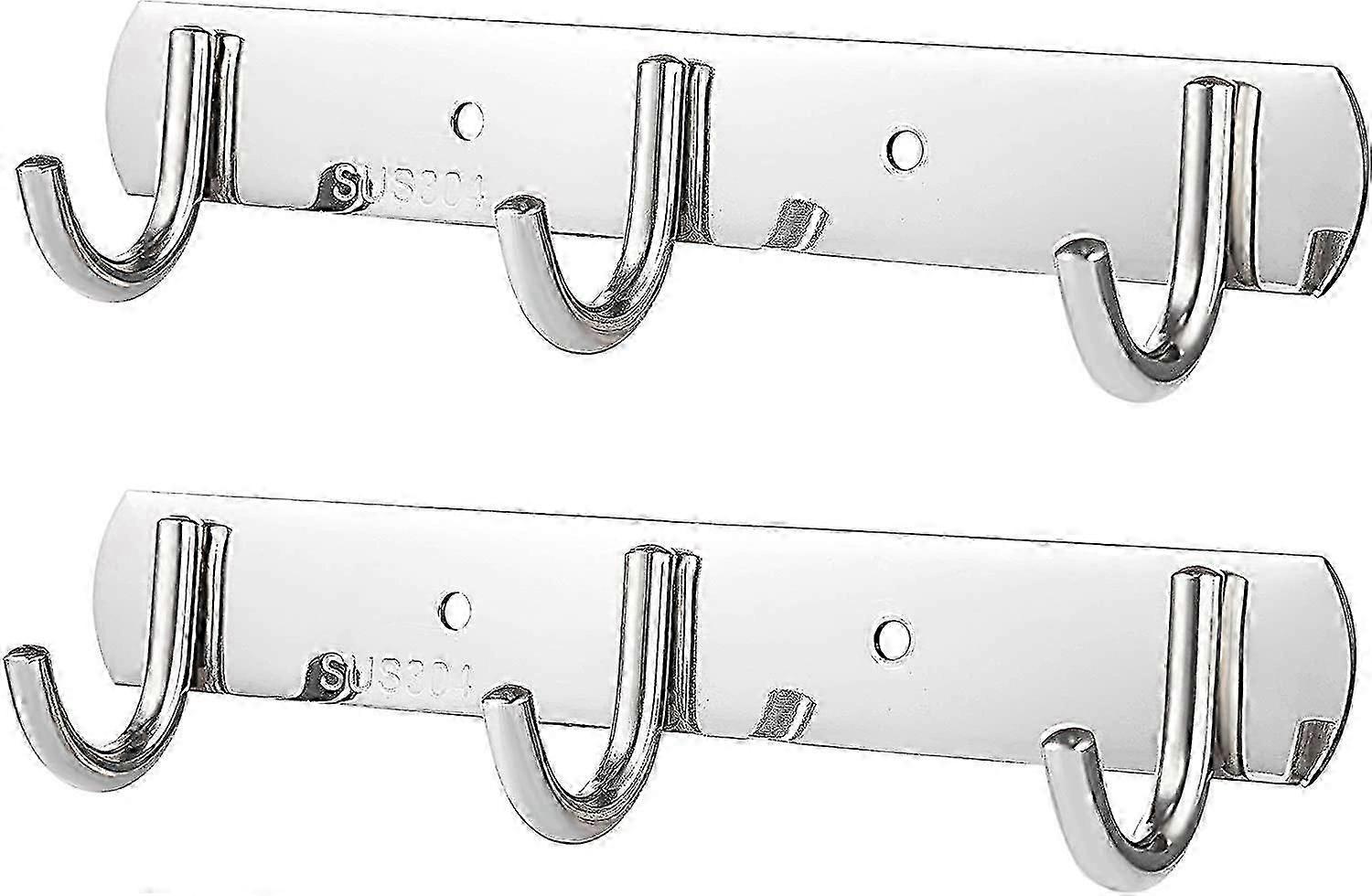 Heavy-Duty BBQ Utensil Holder Set  6 Hooks for Grilling Tools (2 Pack)