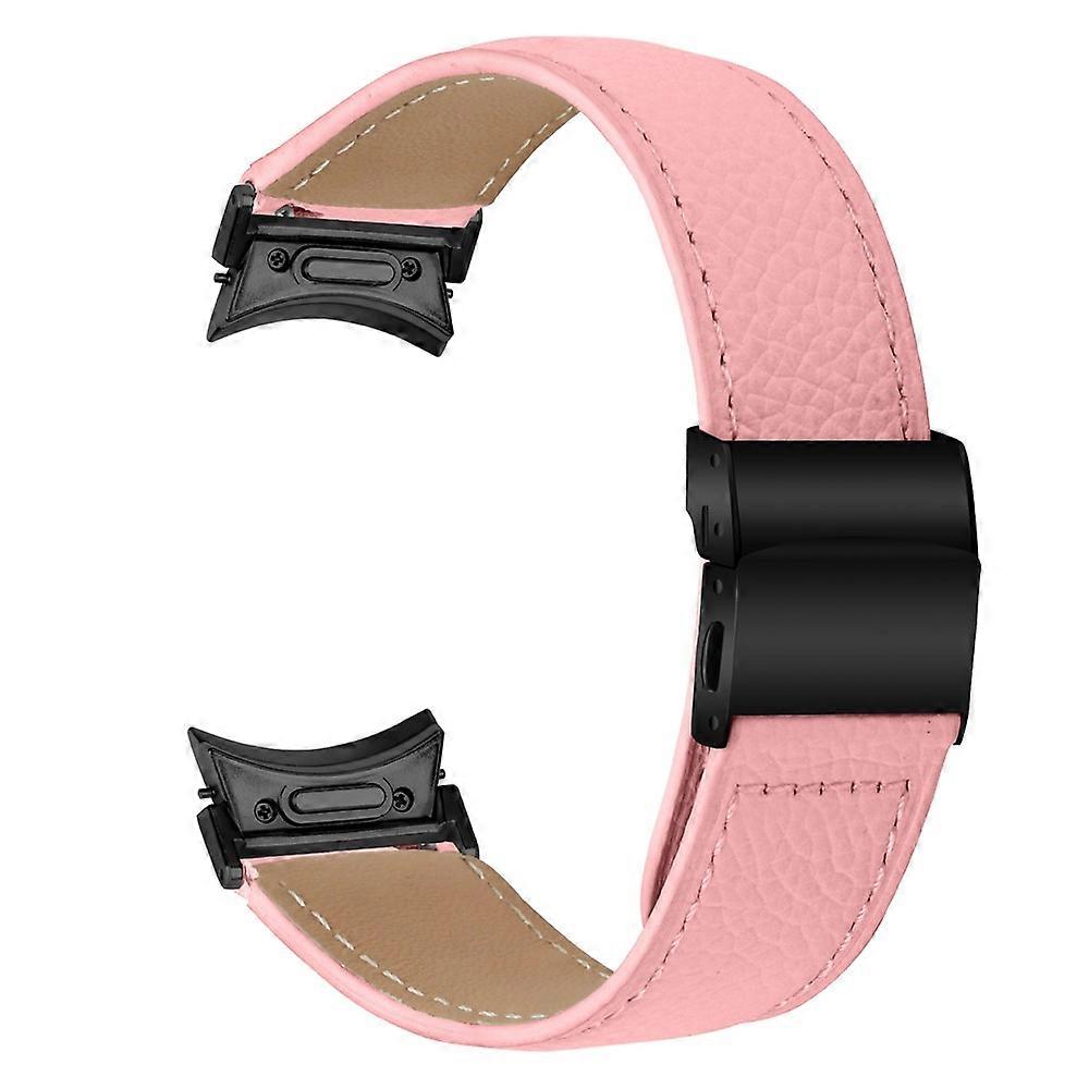 Watch Strap Compatible For Samsung Galaxy Watch7 / 6 / 6 Classic / 5 Pro / 5 / 4 Classic / 4 / FE Litchi Texture Leather Band with