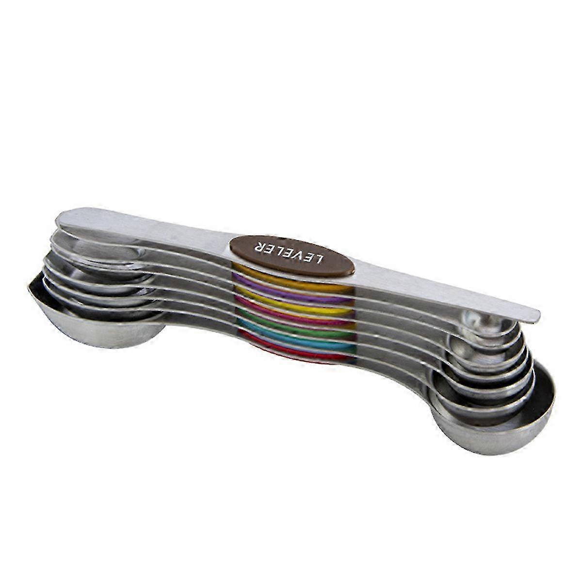 Magnetic Measuring Spoon Stainless Steel Double-Sided Stackable Teaspoon for Measuring