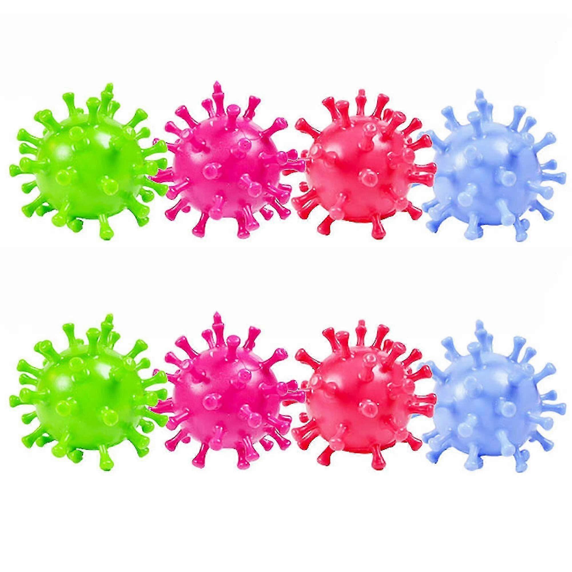 8 Pcs Unique New Vent Toy Virus Ball Tpr Decompression Vent Beads Hand Pinched Grape Ball