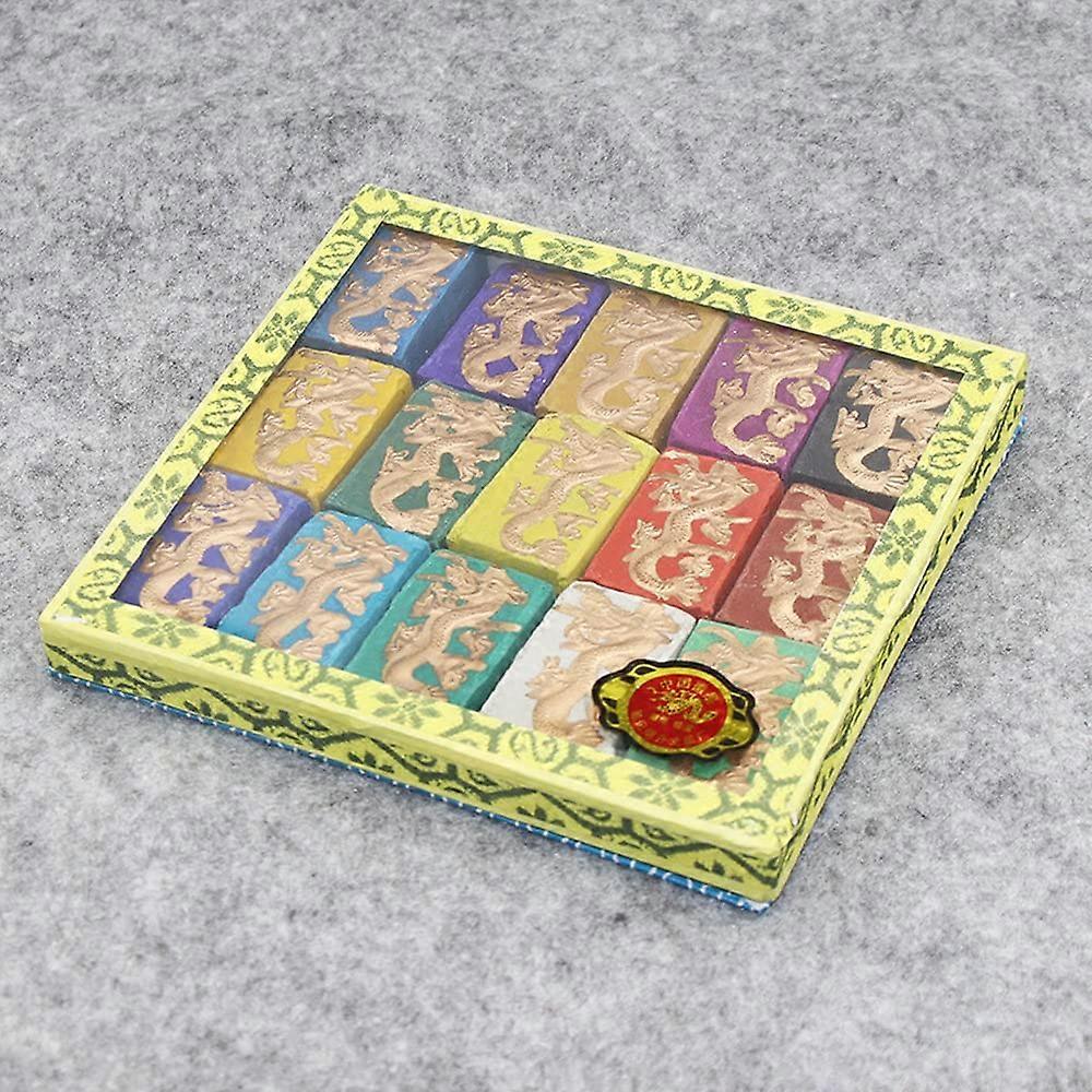 Colored Ink Pens for Calligraphy, 15-Piece Set, Vibrant Chinese Calligraphy Ink Blocks, Brush Compatibility