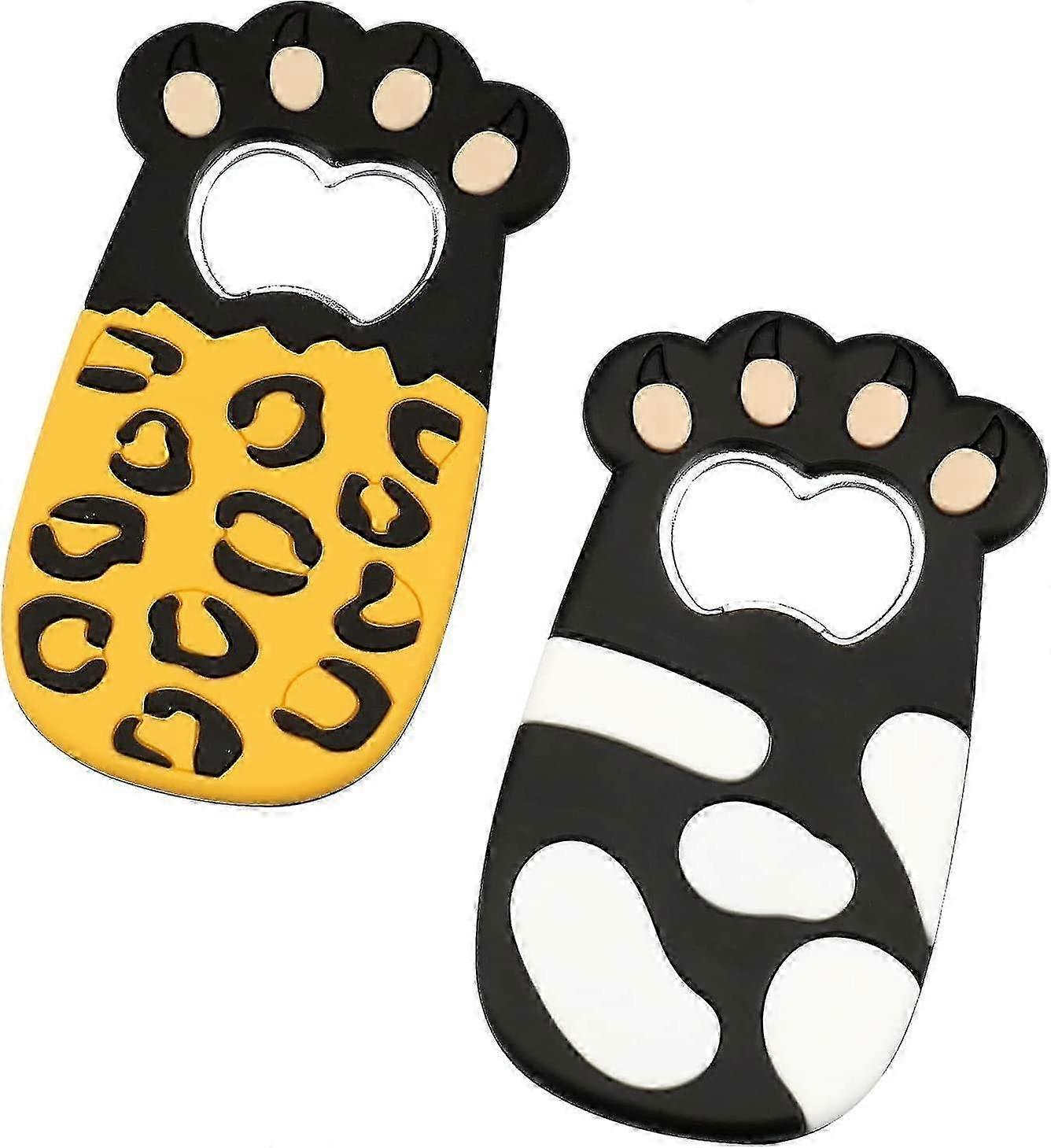 Set of 2 Cute Cat Claw Bottle Openers with Magnet for Home Kitchen and Bar Gift