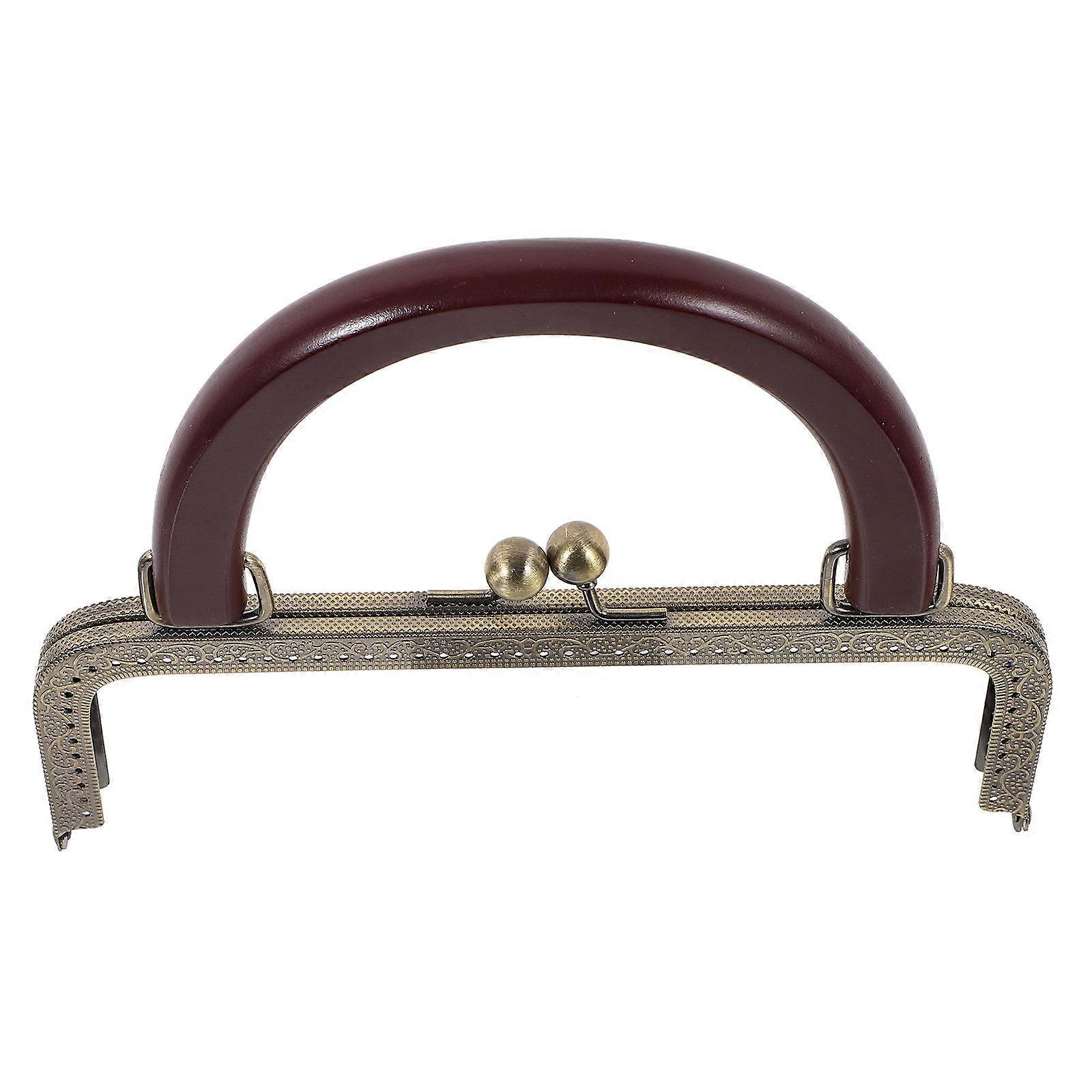 Clasps For Bags Diy Bag Handle Clasp U Shaped Firmly Fastened Coin Bag Accessory Red 1Set