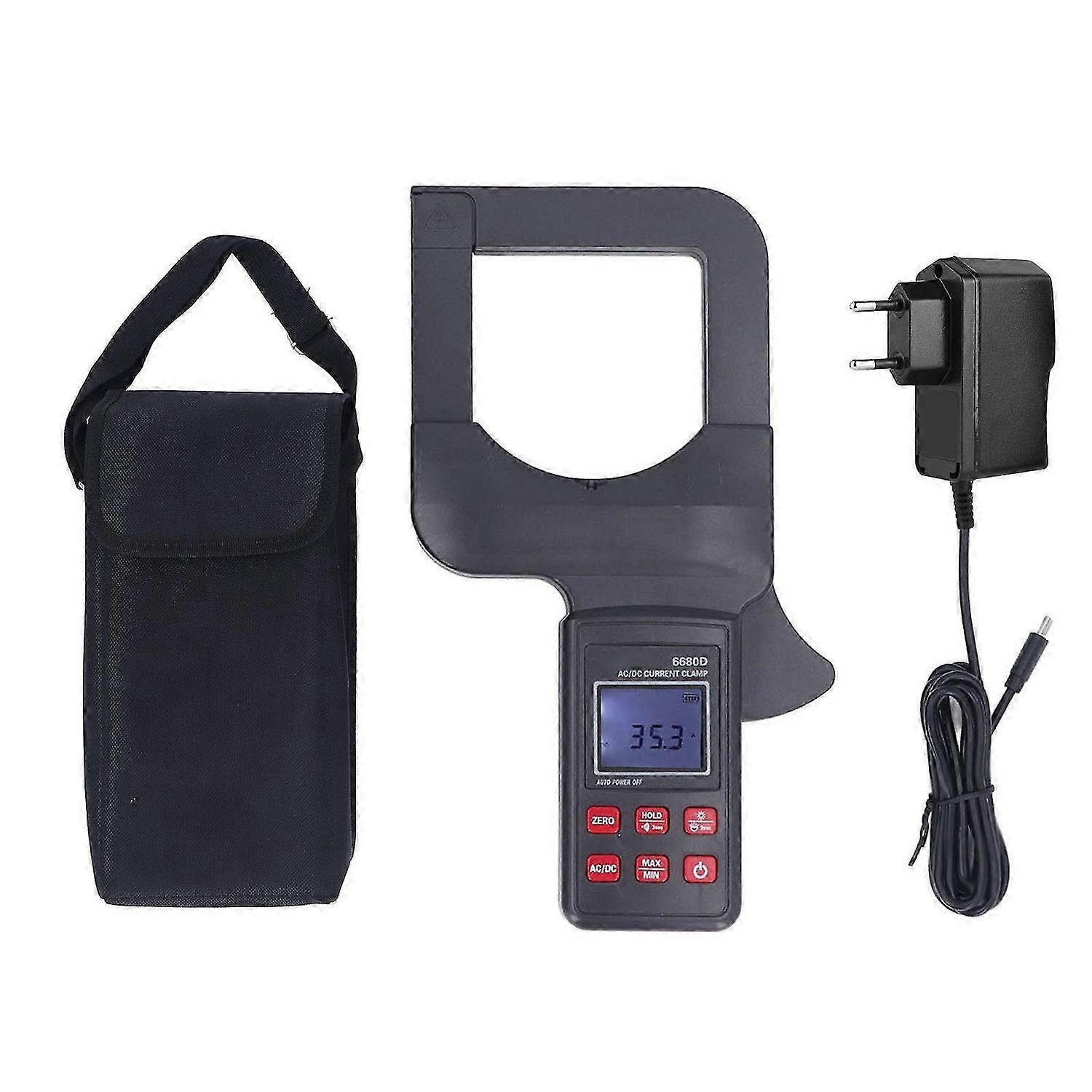 Clamp Ammeter AC DC Large Diameter Leakage Current Meter Digital Measurement Tool 100240V EU Plug
