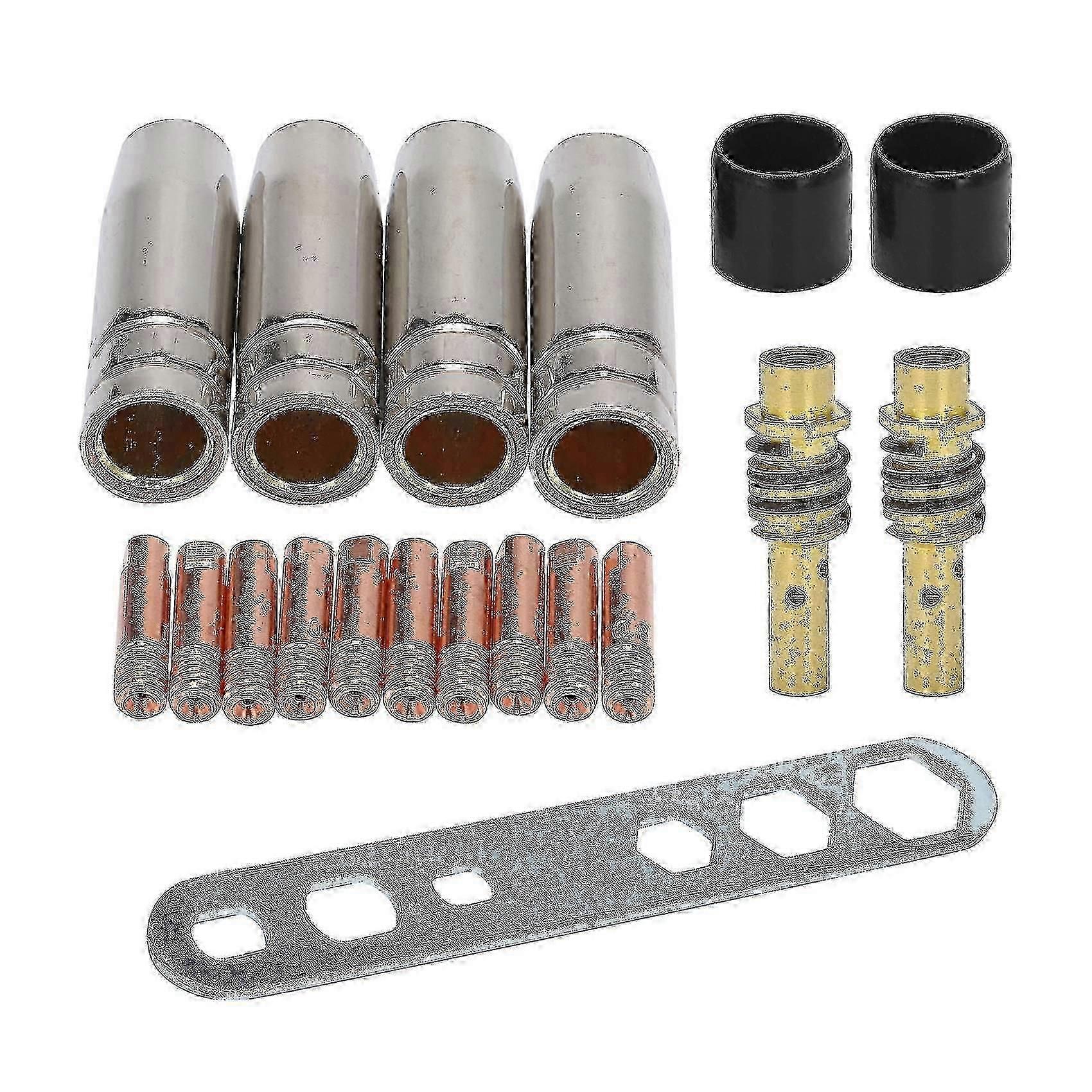 19pcs Welding Torch Nozzle Part Kit Conical Nozzle Sleeve Rod Tool Set For Binzel 15ak Welder Acces (haoyi