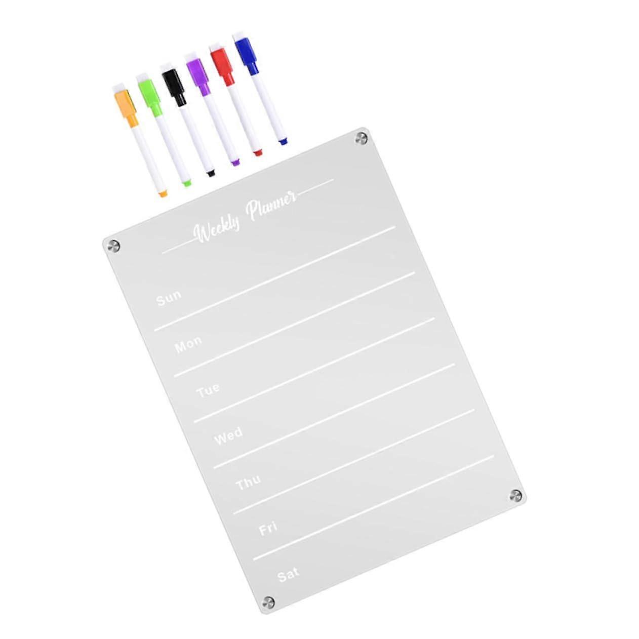 Magnetic Planning Board for Refrigerator, Wipeable for Daily Tasks, Weekly and Monthly Planning