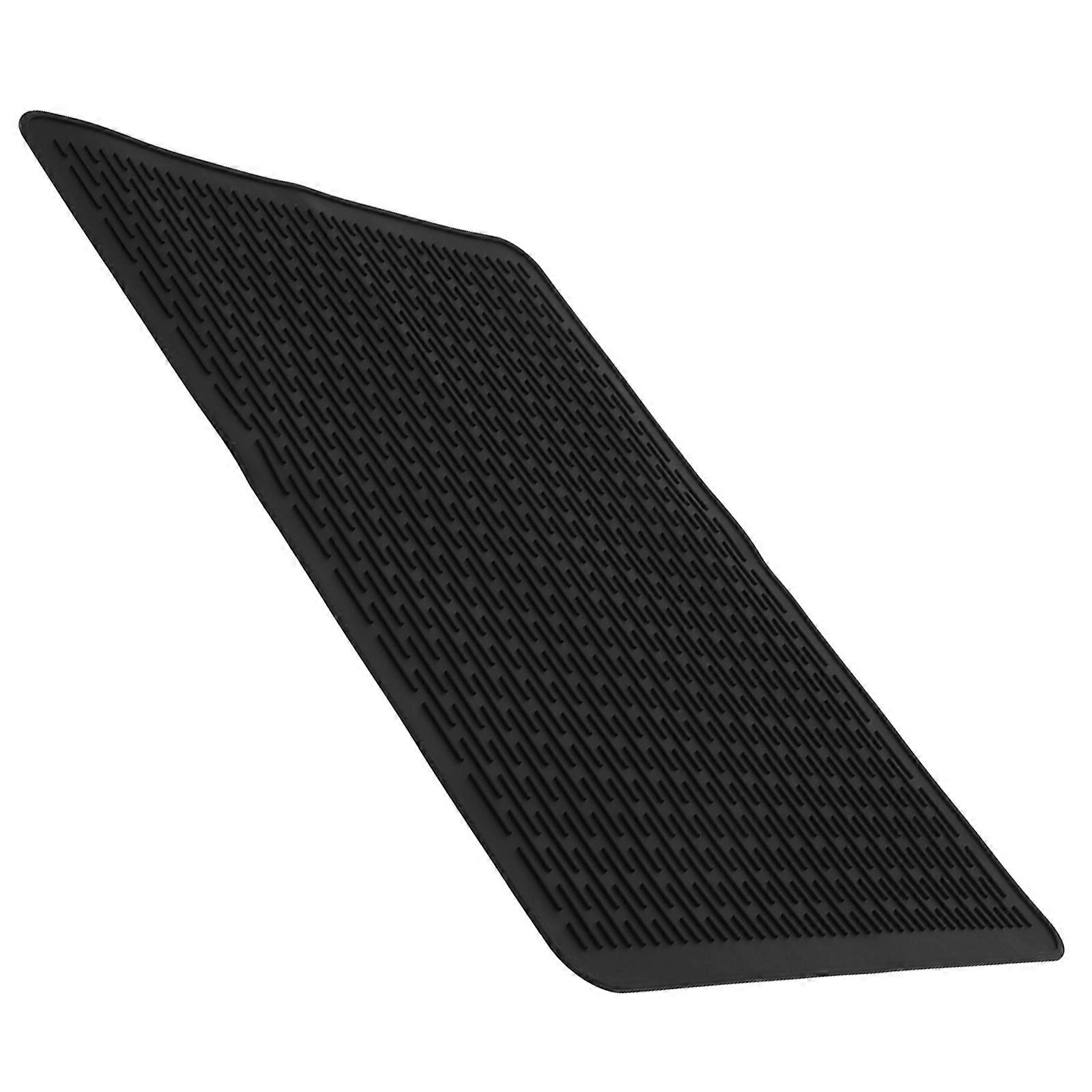 Induction Cooktop Silicone Mat Induction Cooker Pad Rectangular Shape Solid Color Heat Insulation Protective 71x50x0.3cm Black 1Pack