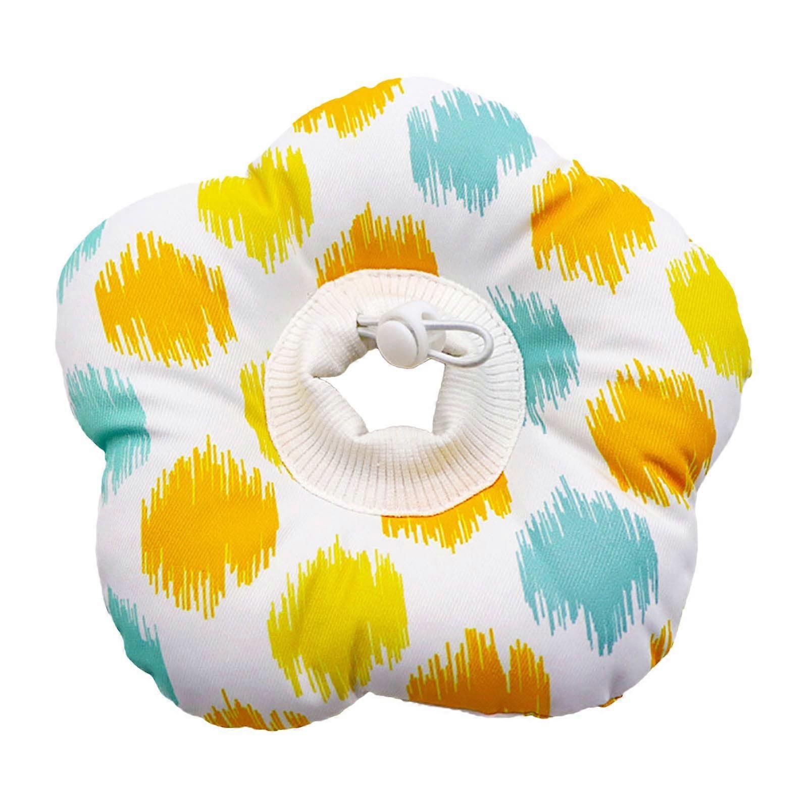 Waterproof Dog Cone Collar Flower Design For Cats Recovery After Wounds Lightweight Breathable