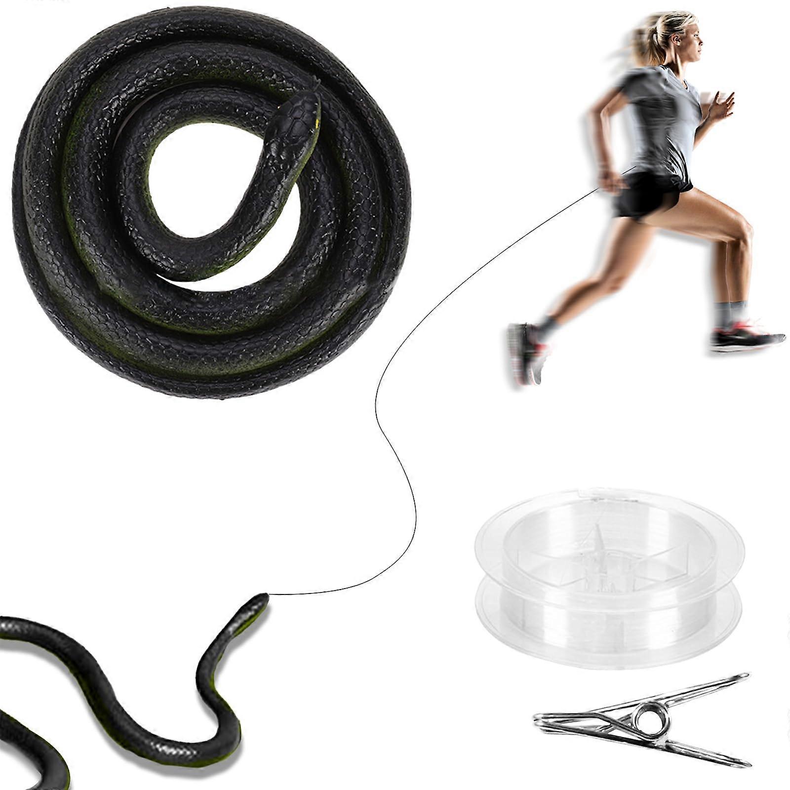 Rubber Snake Prank Toy With String And Clip, Flexible Rubber Mischief Snake For Pranks