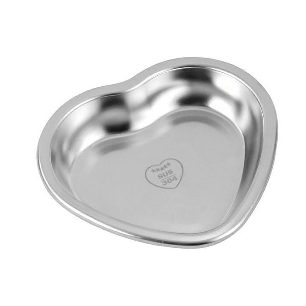 Heart Shaped Stainless Steel Dessert Plate for Snacks, Fruits, Treats – Elegant Chic Serving Dish for Restaurants, Parties, and Portable Use
