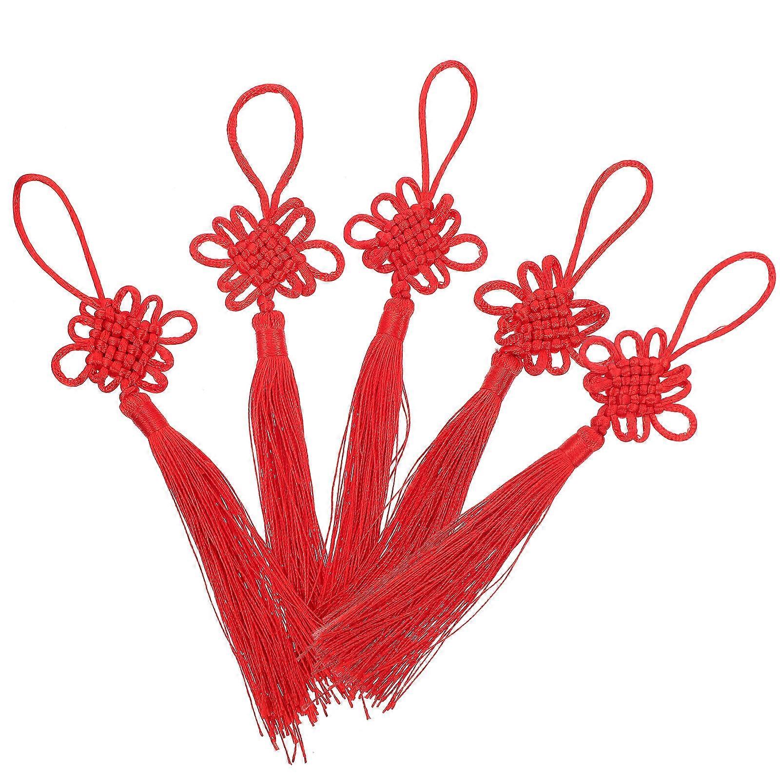 Lunar New Year Decorations Chinese Style Ornaments Tassel Shape Polyester Material 50Pcs For Holiday Ceremonies