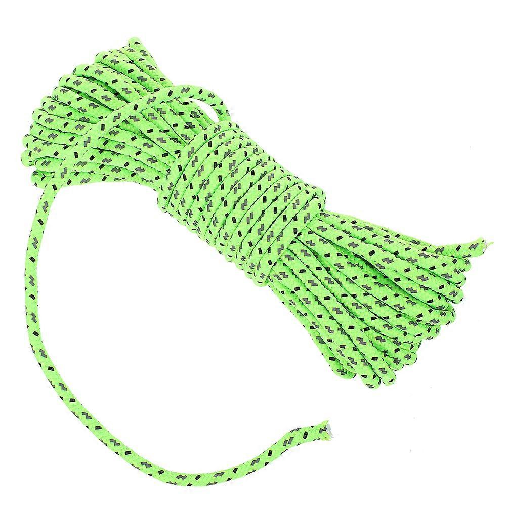 Tent Rope Reflective Canopy Ropes Securing Tents And Luggage Durable Multipurpose For Men And Women 20m Light Green 1Pcs