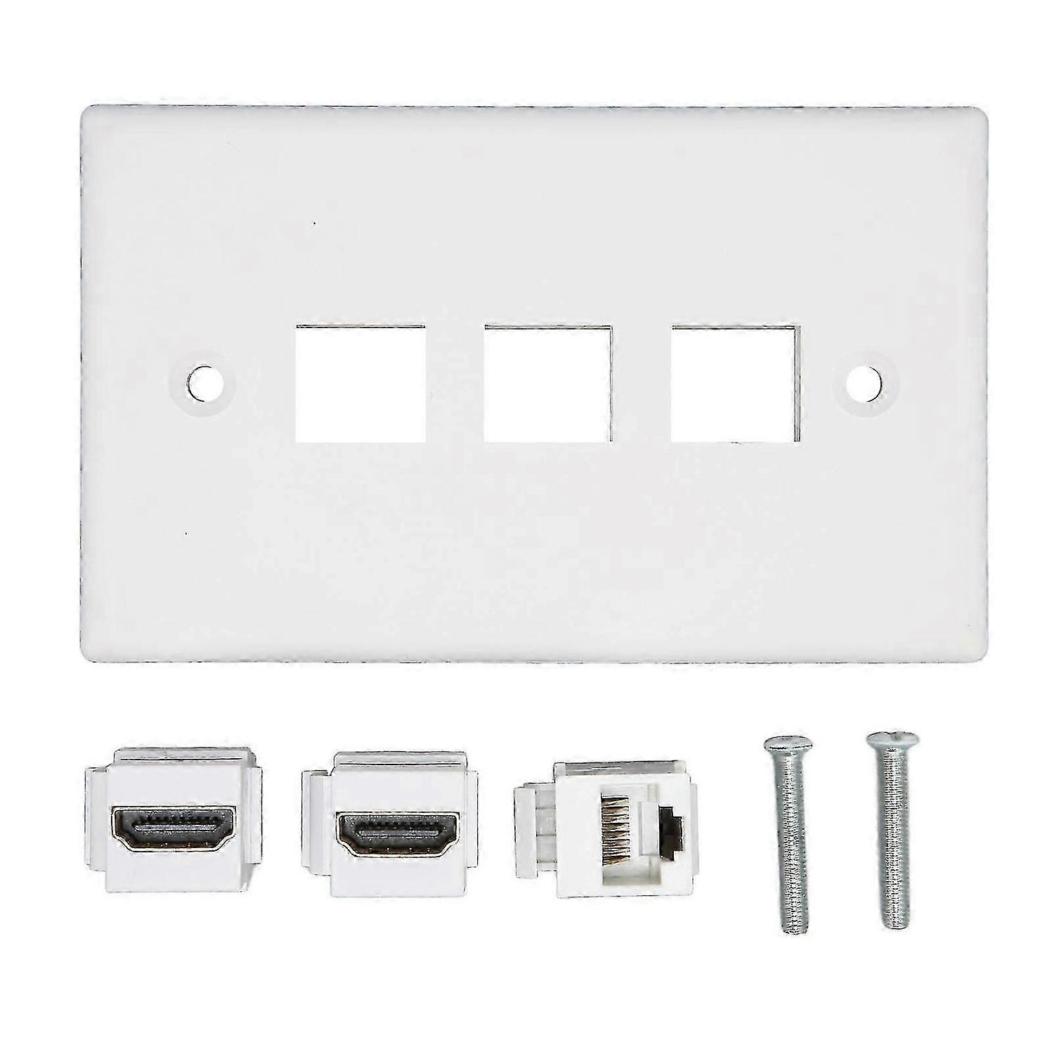 Multimedia Interface Compatible with Seamless Entertainment, HDMI 2.1 Wall Plate 2 Port, 8K HDMI Out