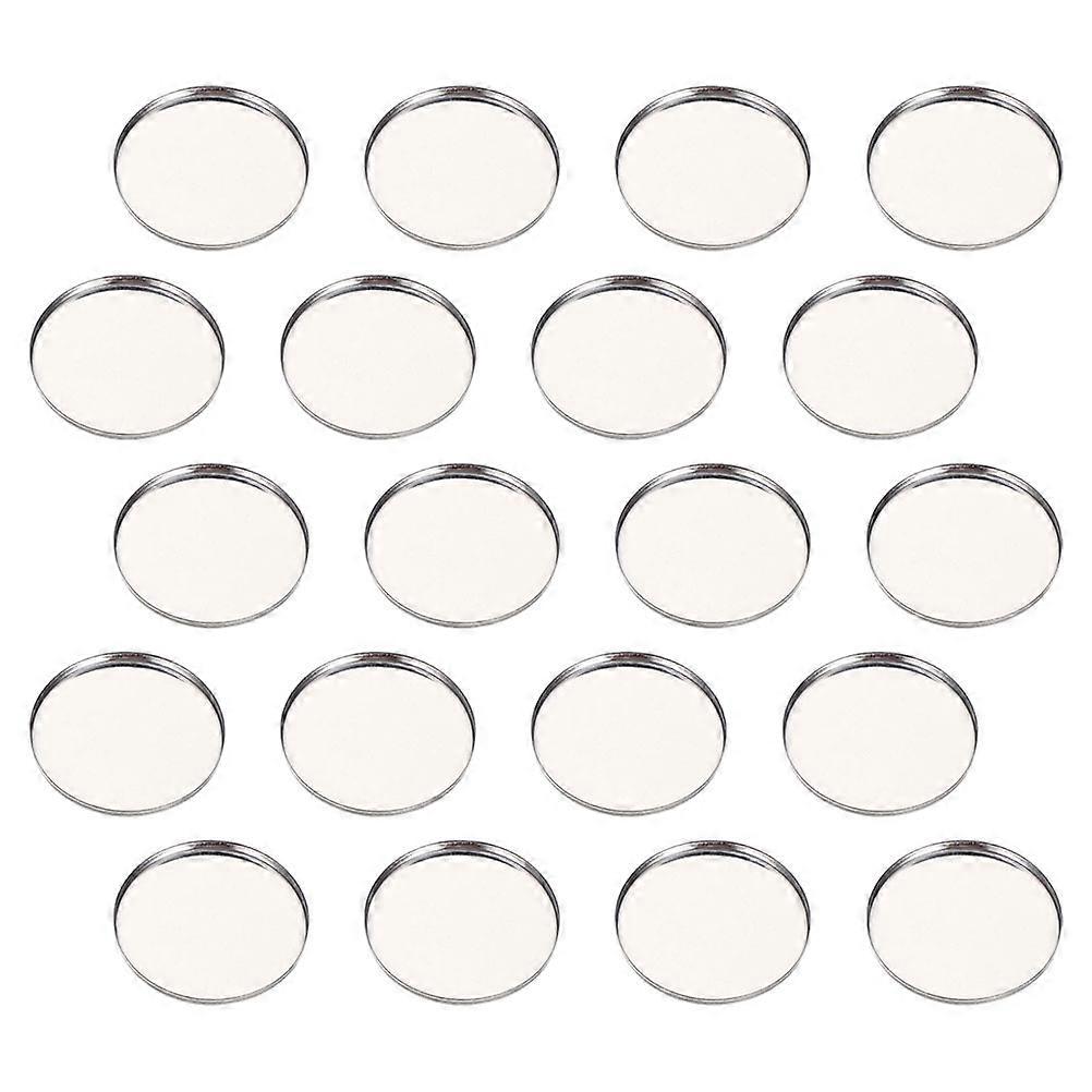 50pcs Stainless Steel Round Eyeshadow Plates, Portable Lightweight Storage Tray for DIY Makeup, Travel Friendly Replacement Case for Eyeshadow and