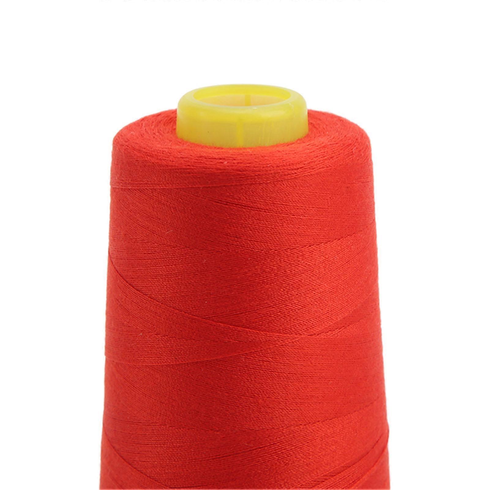 2PCS Serger Thread High Strength Sturdy Durable Polyester Red Sewing Thread for Daily Quilting Splicing