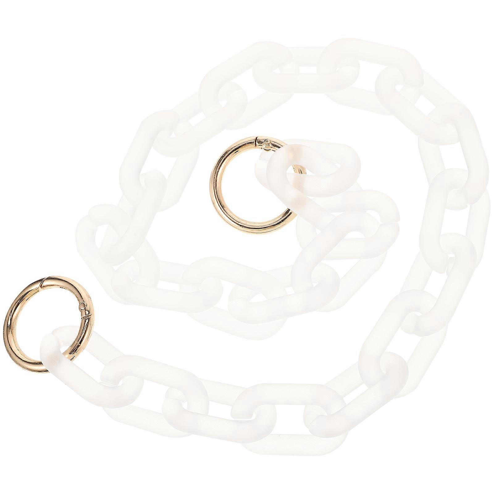 حزام سلسلة كروس بودي أبيض أكريليك لديكور حقيبة عصرية DIY سلسلة توريد 10.2 بوصة