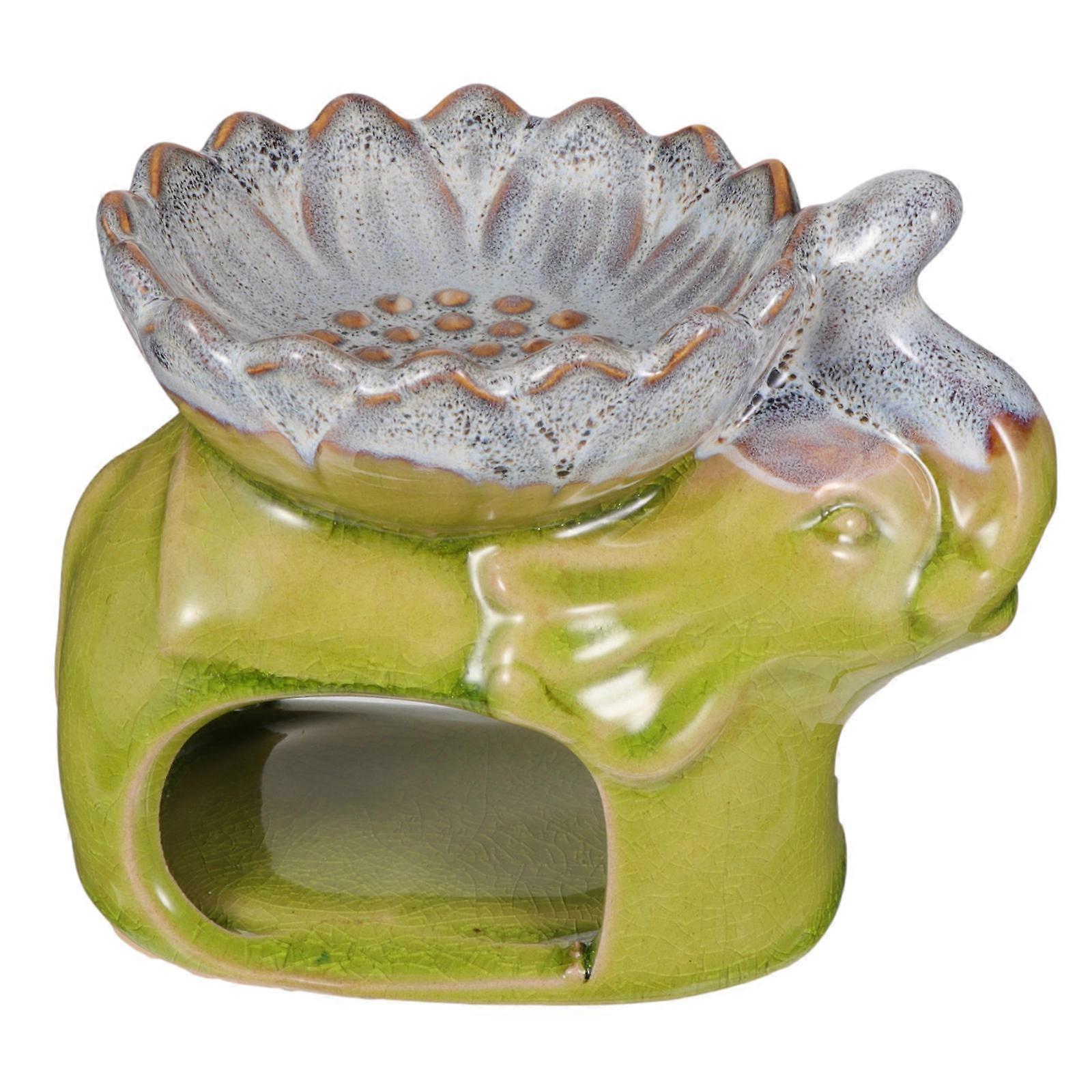 Scent Burner Aromatherapy Furnace Essential Oil Diffuser Household Ornament Green 13x10x9cm Aromatherapy 1Pack