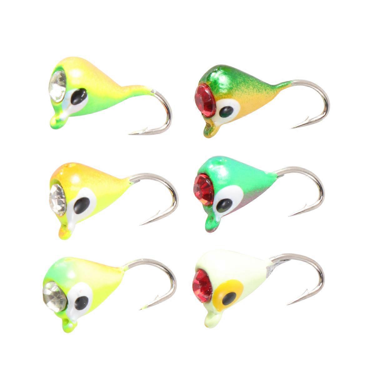 Ice Fishing Lure with Brilliant Colors and Realistic Action for Bass and Fish Assorted Color 15mm/1.1g