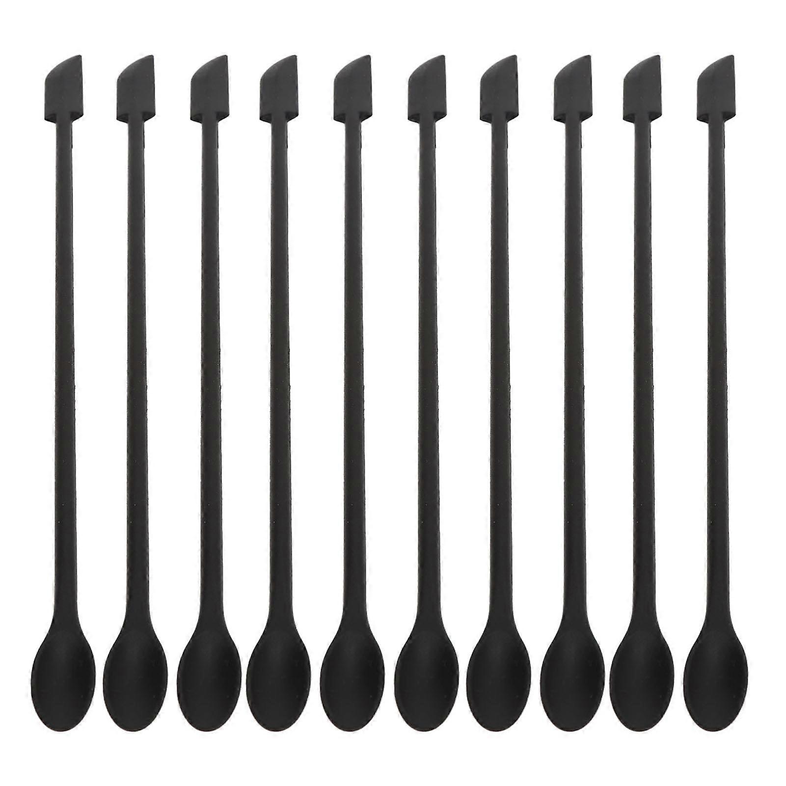 10Pcs Silicone Scraper Flexible Extended Curved Design Integrated Double Head Scraper 