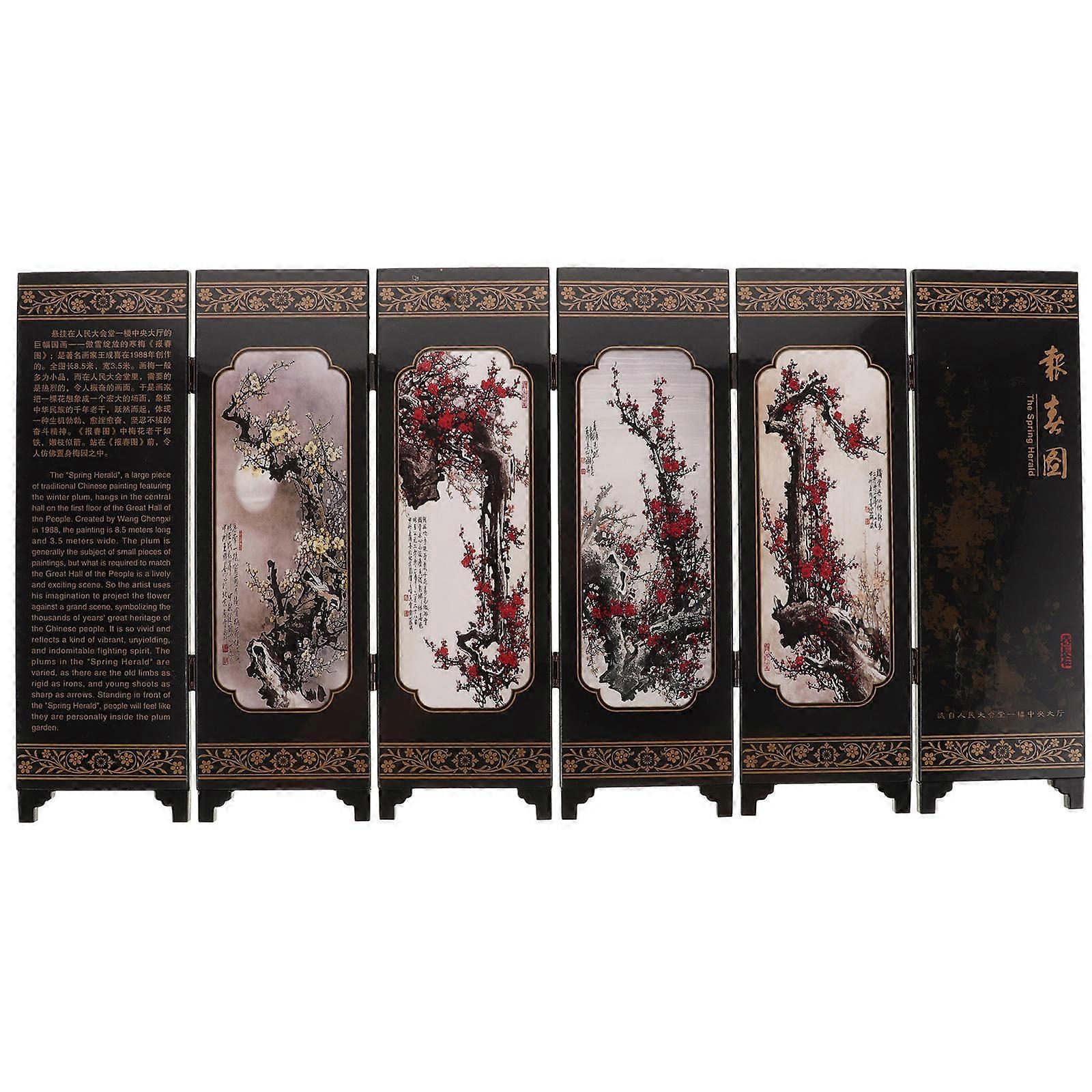 Antique Wood Screen Table with Design for Decoration Assorted Color