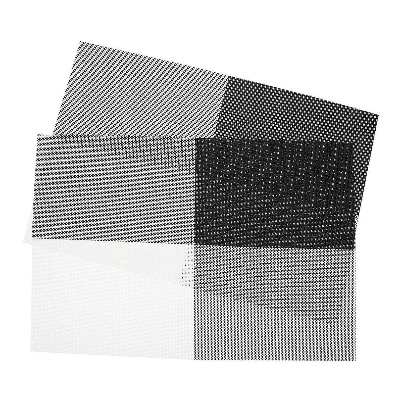 Decorative Dining Mats PVC 2Pcs Black Practical Dinner Supply for Home