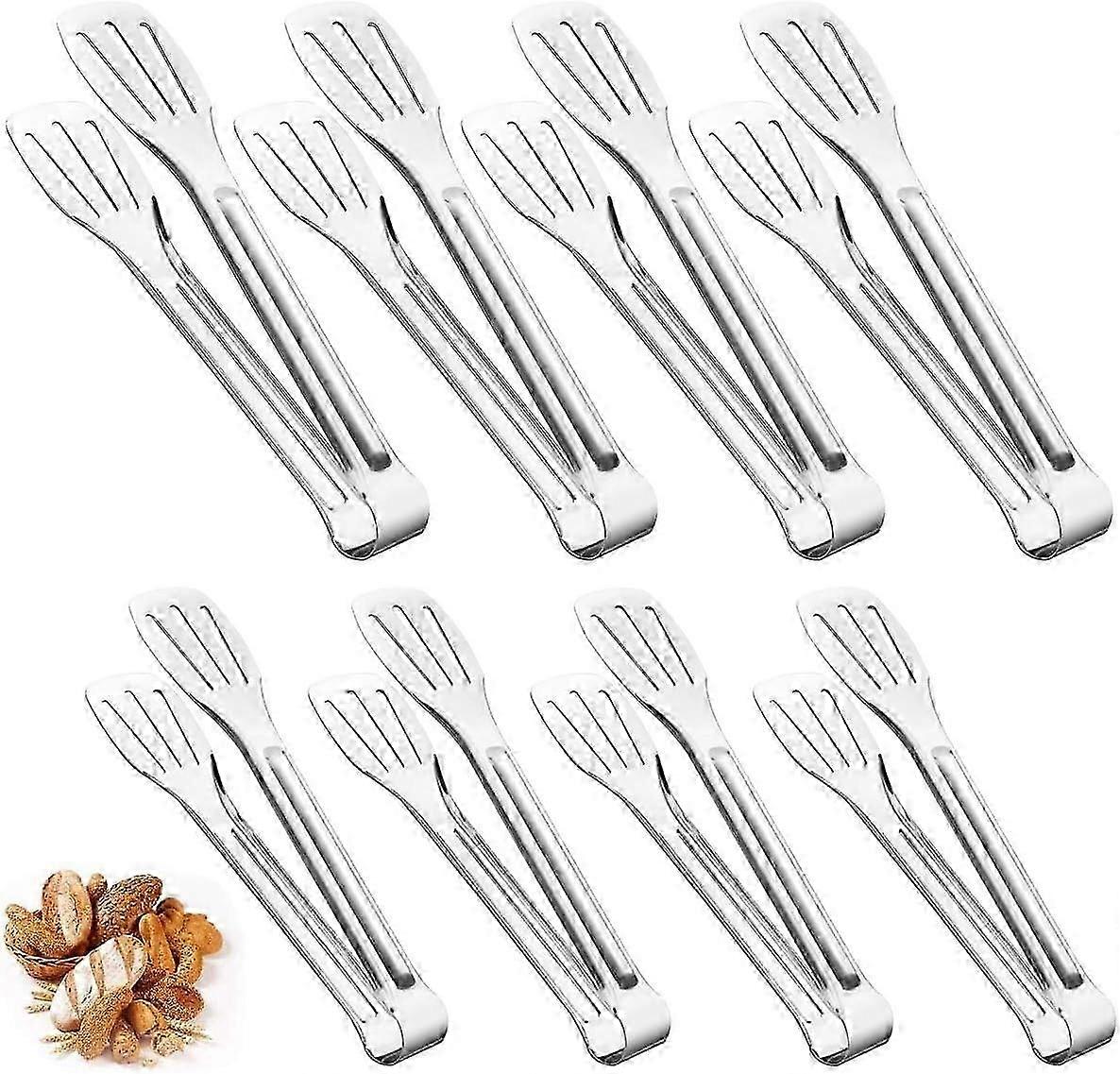 キッチントング8個セット、特定のブランドに適しています、ステンレス鋼、シルバー