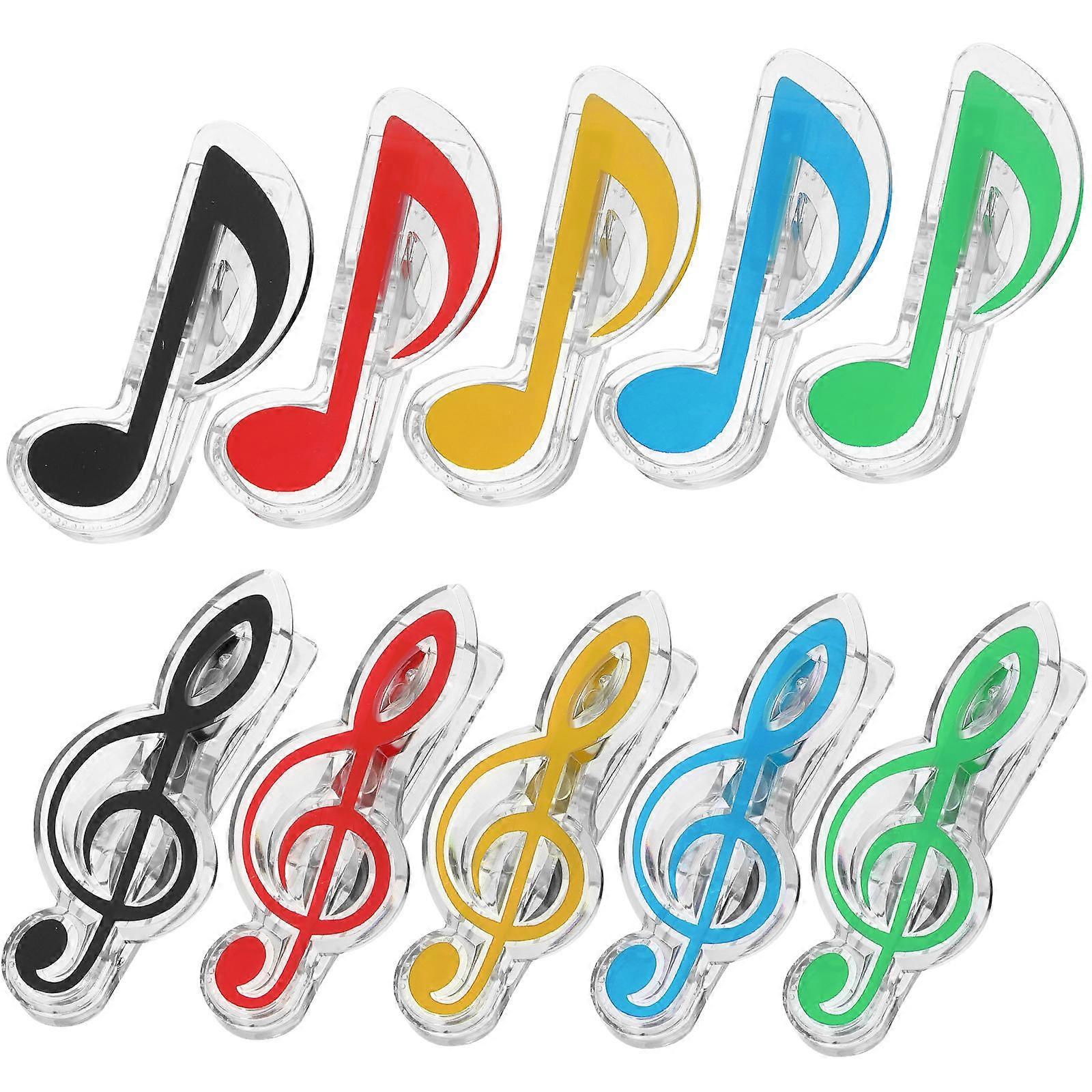 Music Book Clip ABS Bookmark for Music Paper 20Pcs Assorted