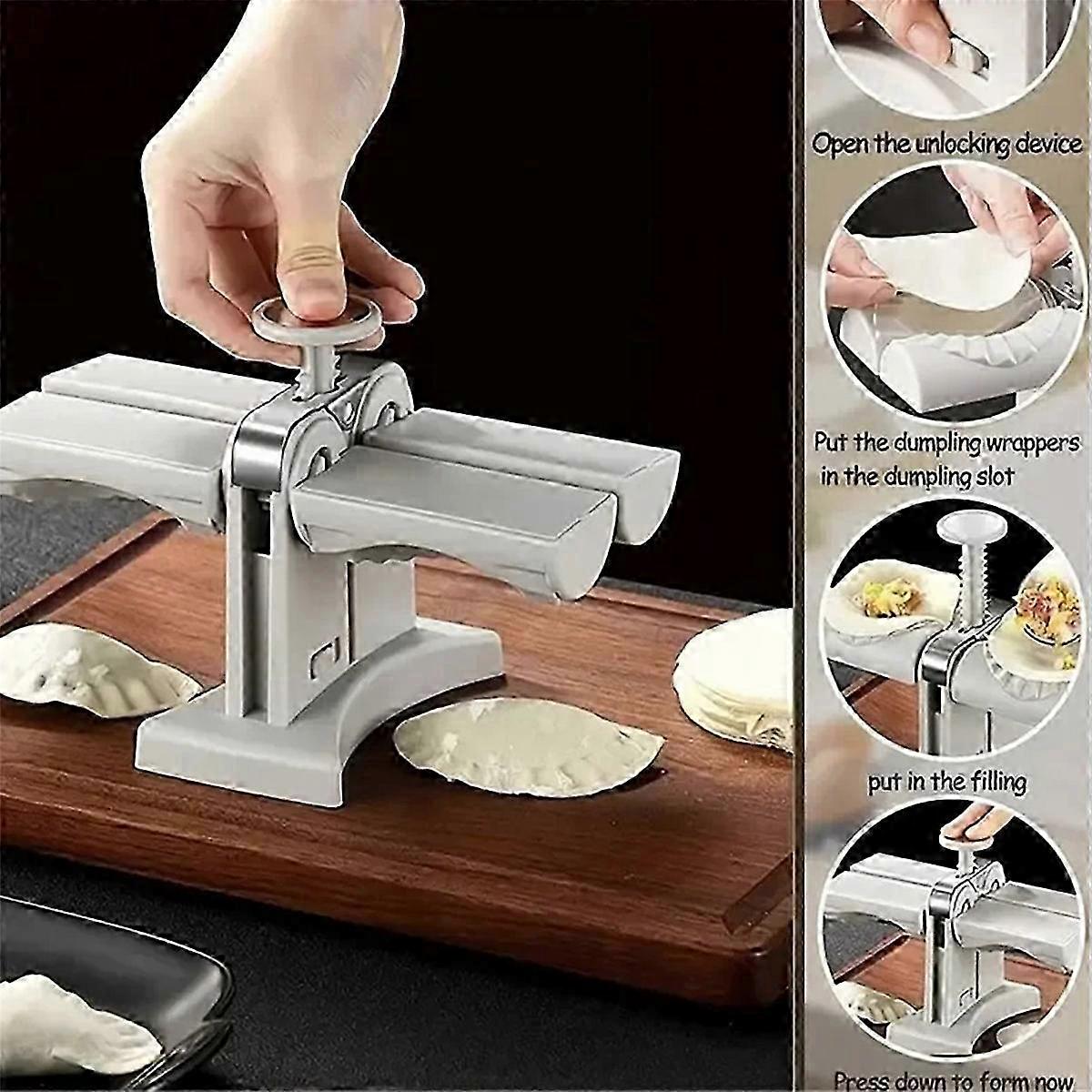 Fully Automatic Dumpling Machine Double- Dumpling Machine Pastry Making Tools Dumpling MoldWhite SZRH A-W