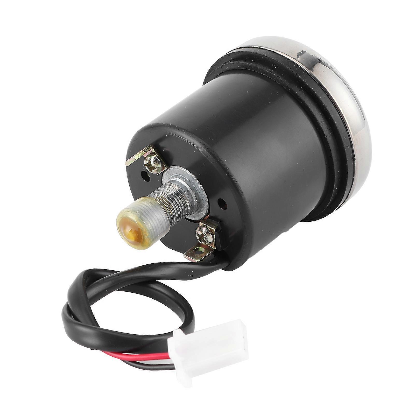 12V Motorcycle Speedometer Odometer 99999Km 0-120Km/h Round Gauge with LED Backlight