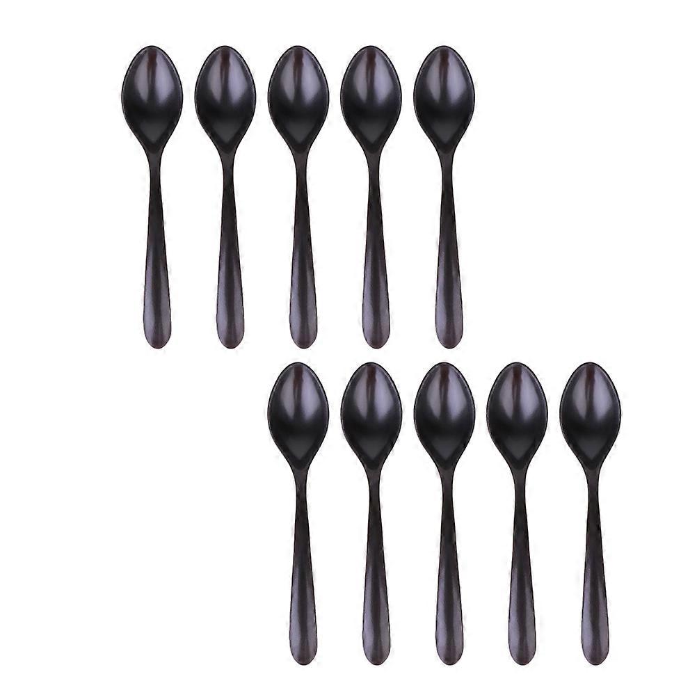 Black Dinner spoon for Home Easy to Clean and Store 10pcs Soup Spoons