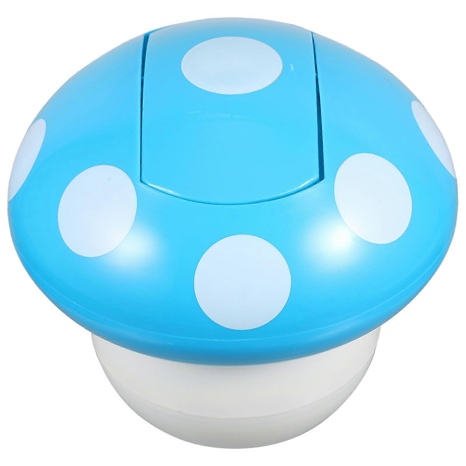 Decorative Trash Bin Small Garbage Can Office Accessory Compact Space-Saving Design Blue Convenient Waste Disposal 1Pcs