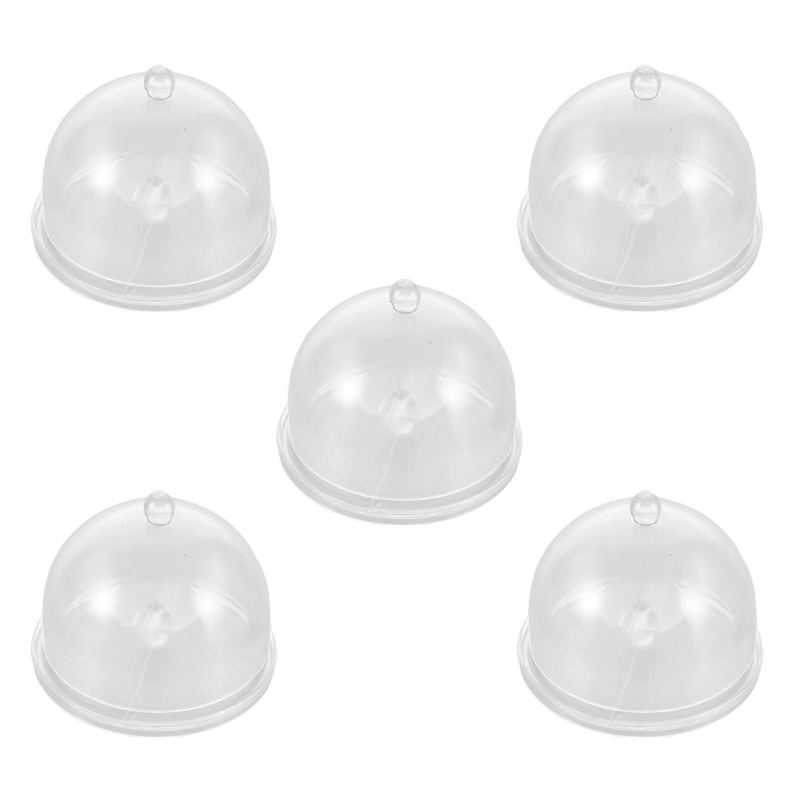 Mini Cake Stand Transparent for Dollhouse 5Pcs Mini Display