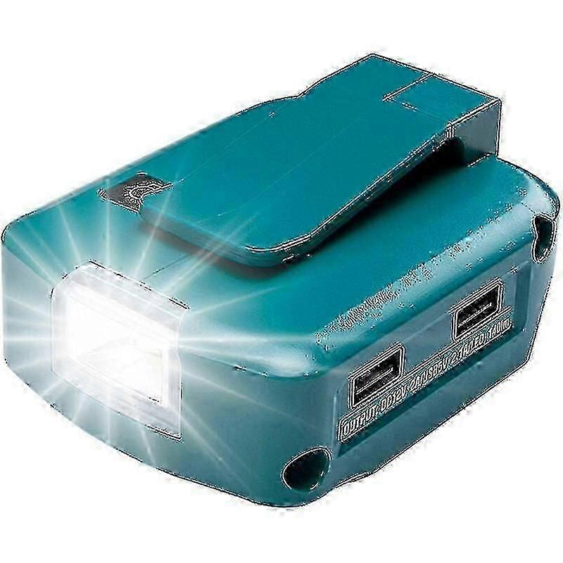 Adp05 Carivent Makita 14-18v Lithium-ion Battery Power Source Usb Phone Charger Adapter With Dual Usb Ports, 12v Dc Port