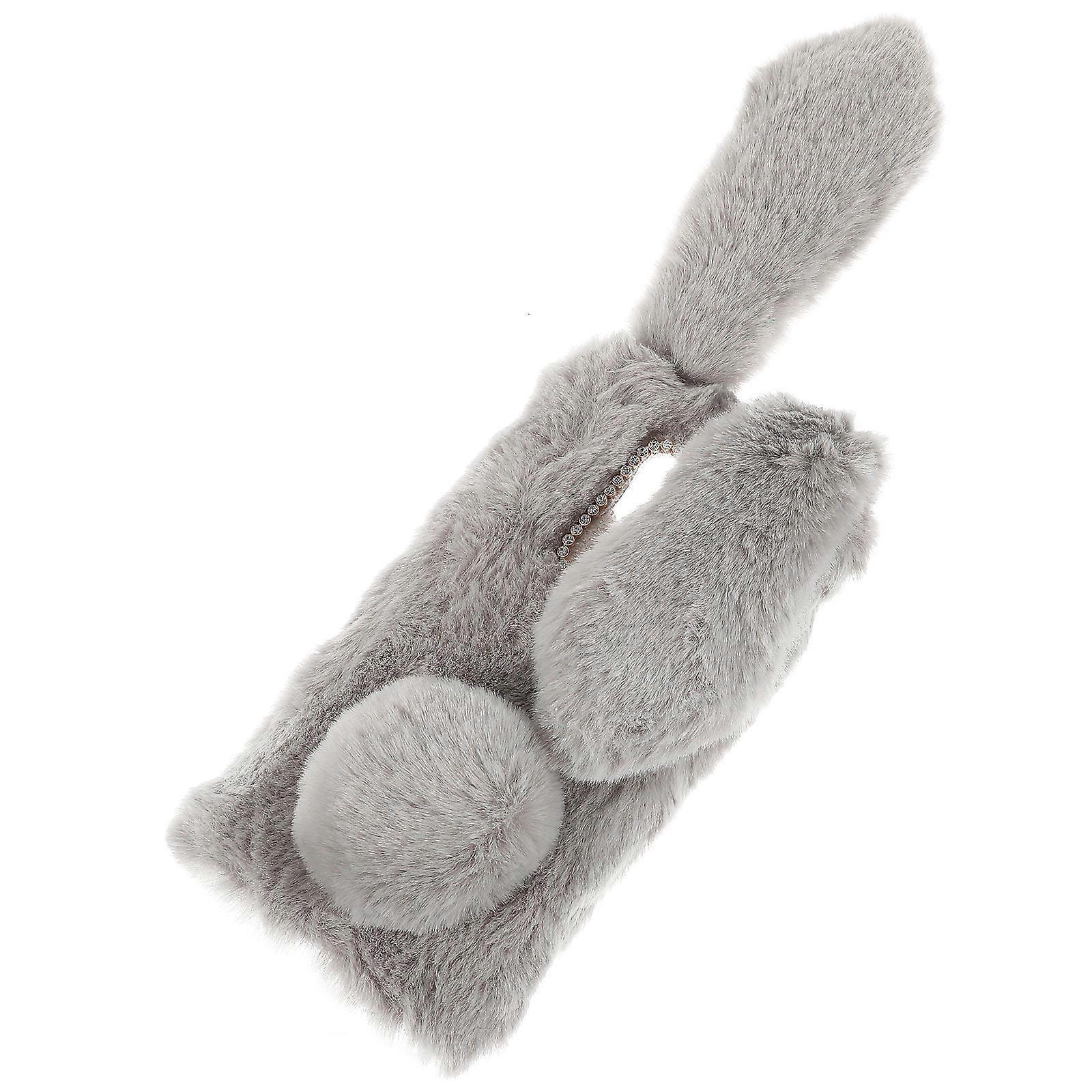 Cover Bunny Play Plush Phone Protective Case Daily Use Light Grey 1Pcs
