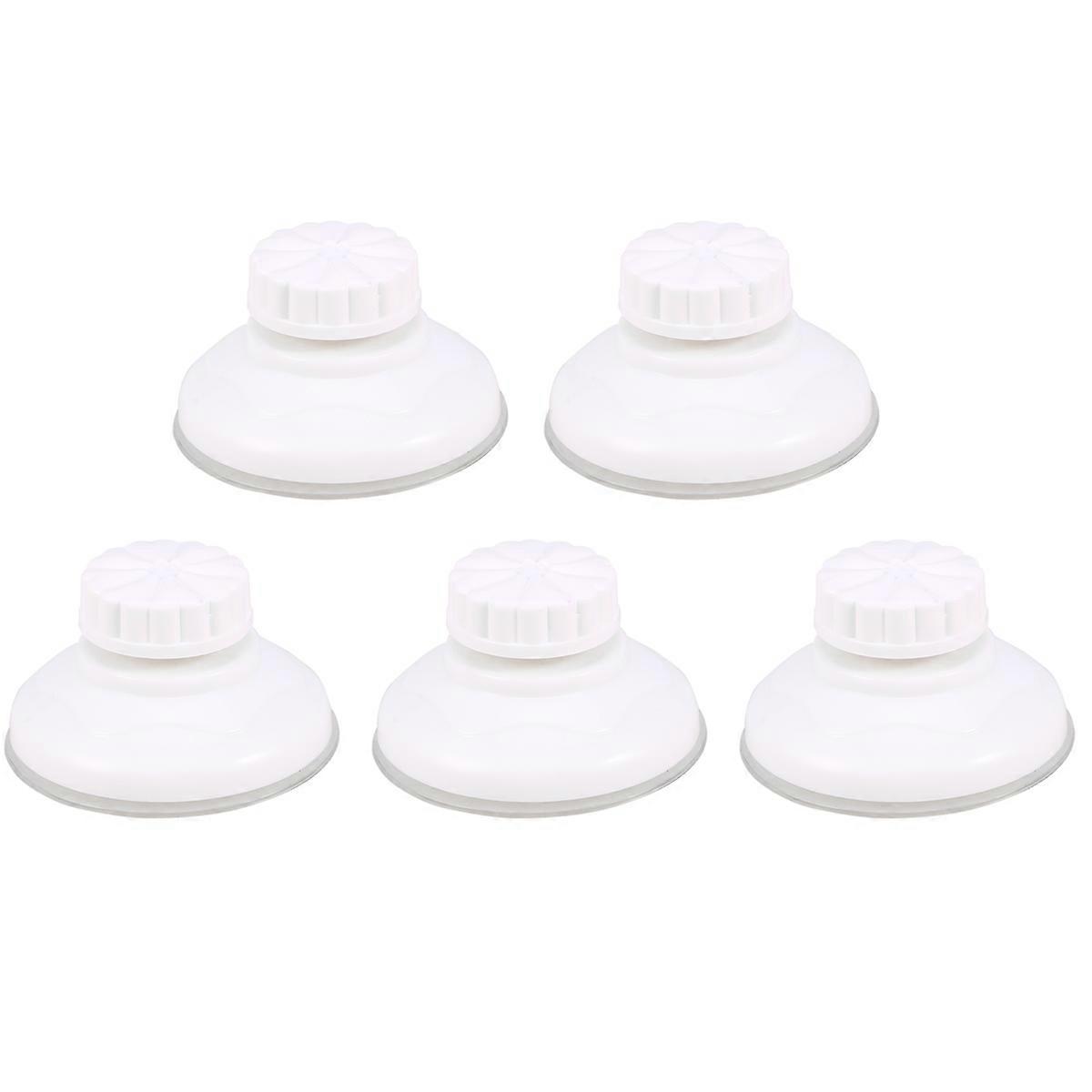 White Plastic Suction Cups for Holding on NonPorous Surfaces Set of 6 DamageFree 6.1cm