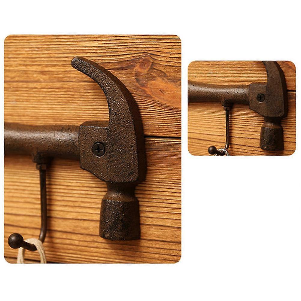 Hammer Shape Wall Hooks Wall Hooks Clothes Hooks Iron Hook Rack Bar Accessories Wall Decorations