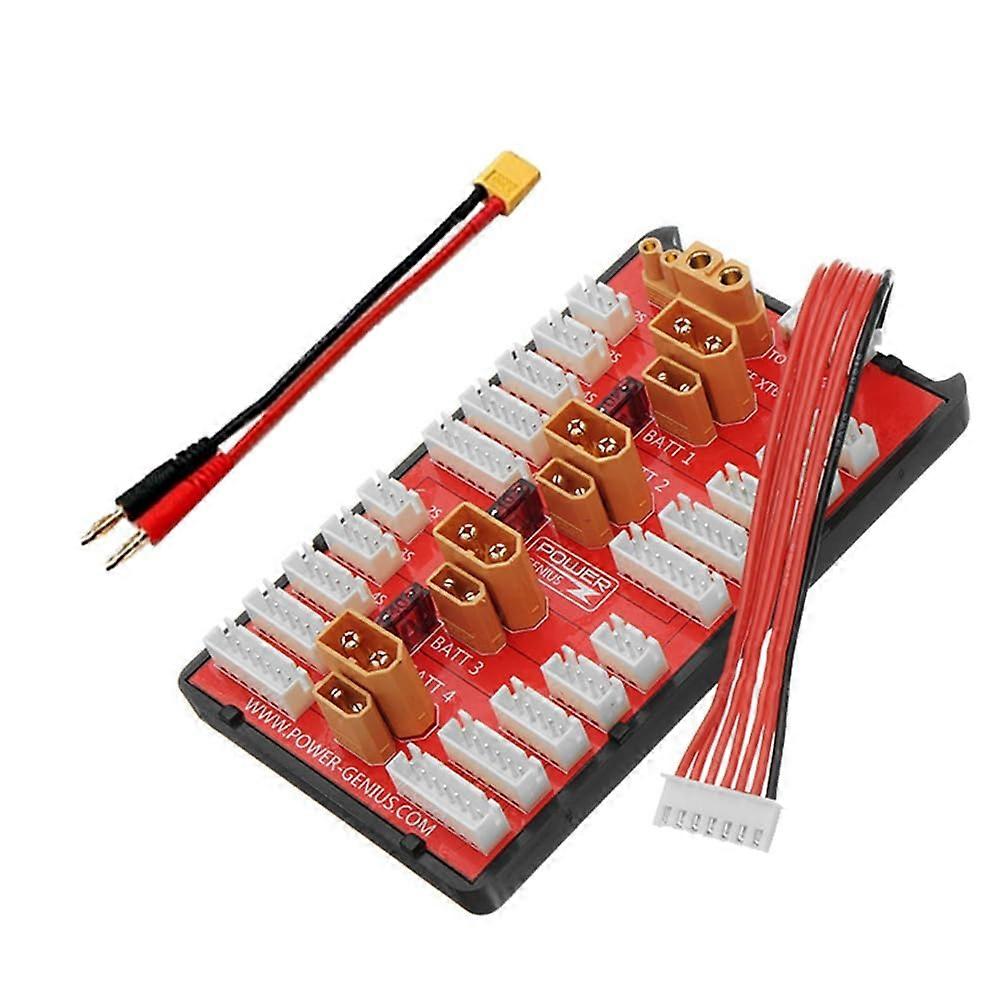 2in1 XT30 XT60 Parallel Charging Board Kit Supports 4 Packs 26S LiPo for RC Models, Multicopter Part