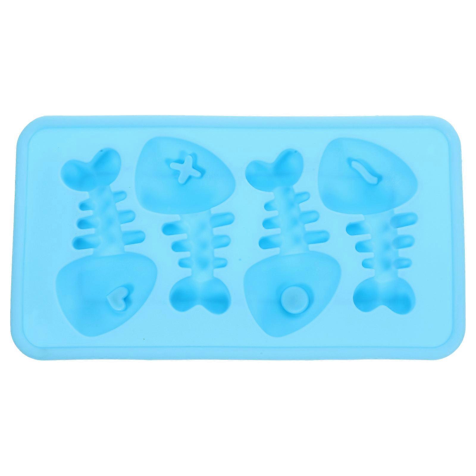 Silicone Ice Cube Tray in Assorted Colors for Kitchen Use Perfect for Making Fishbone Shaped Ice